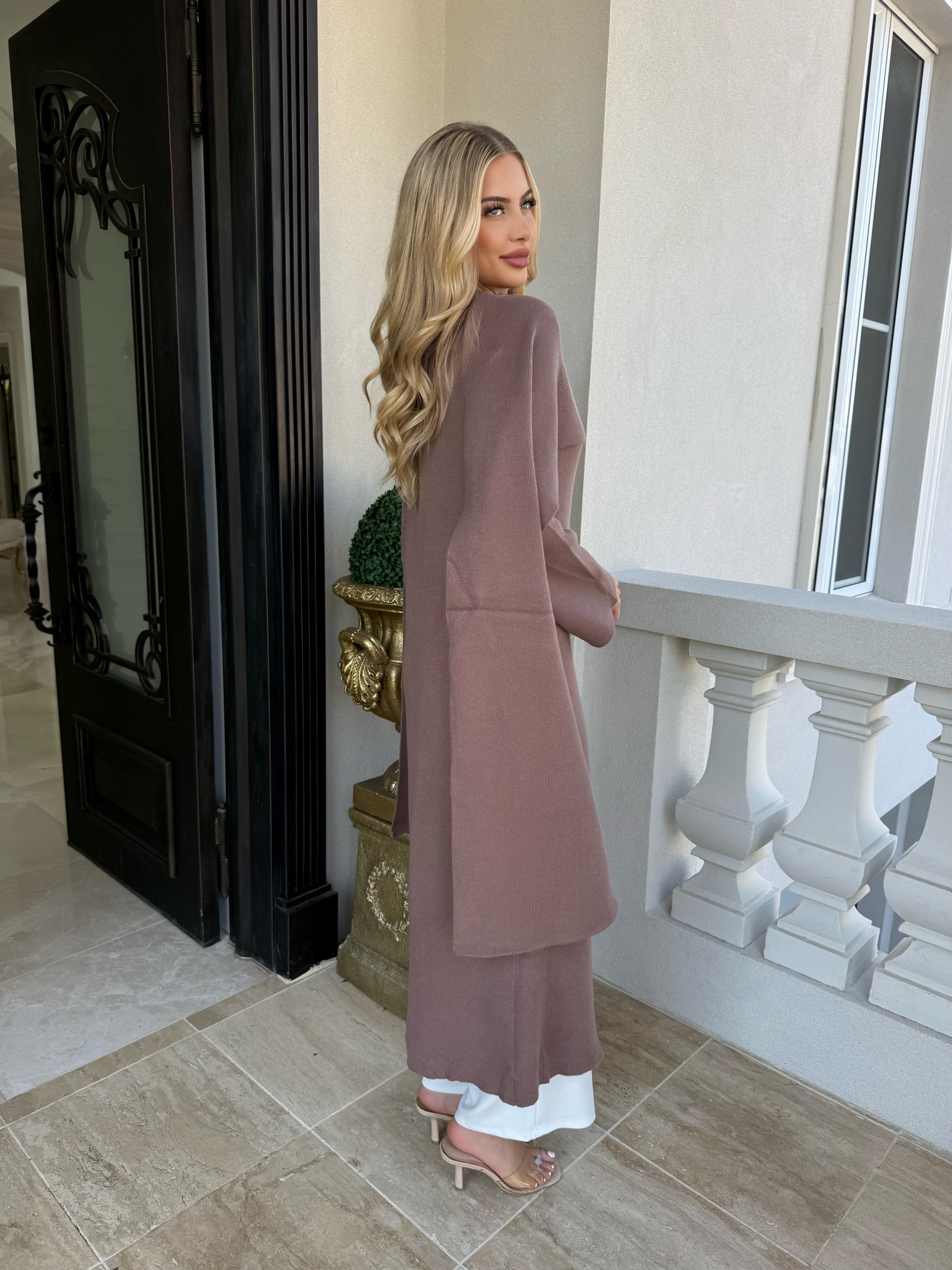 Shawl Knit Abaya