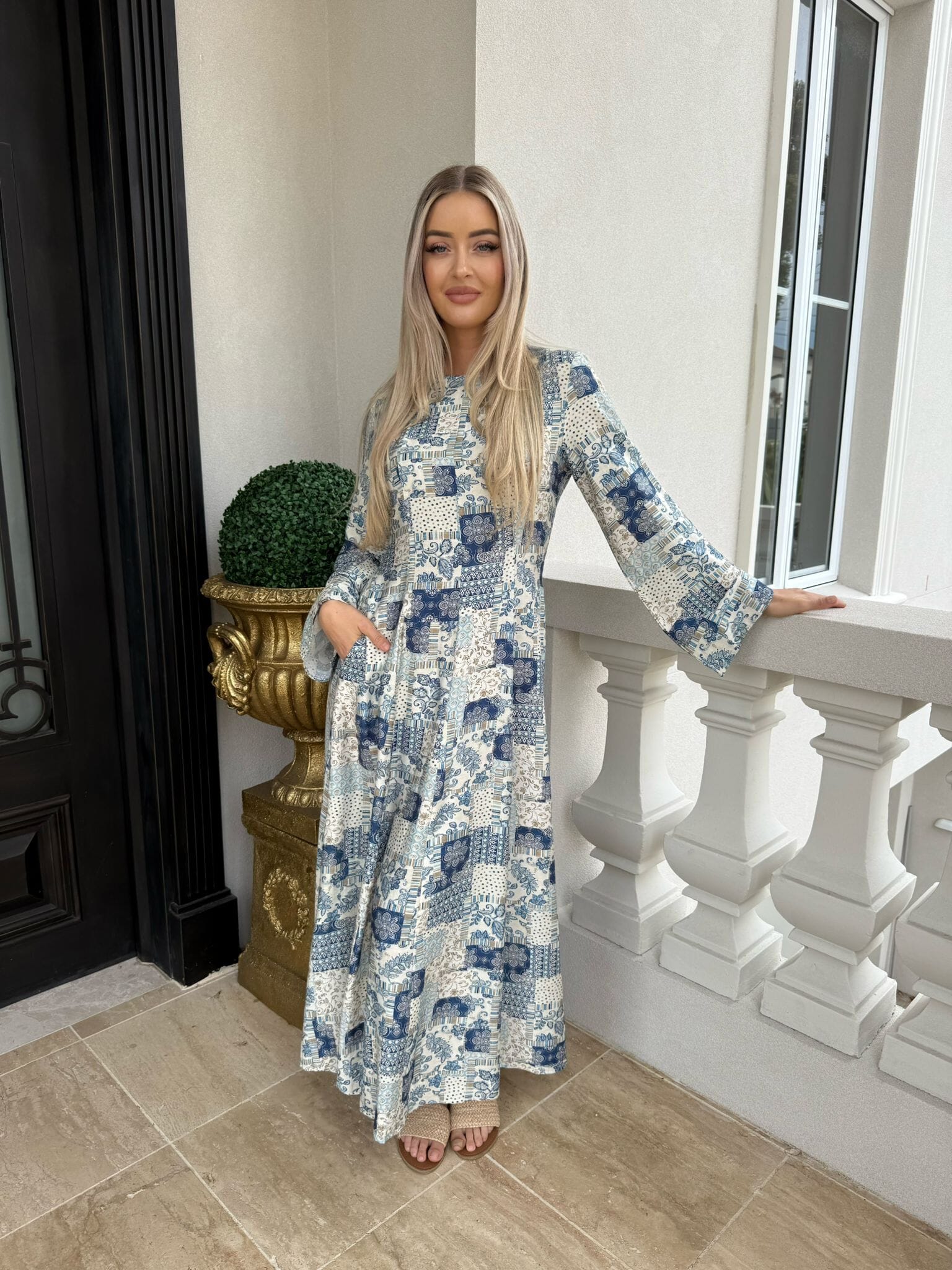 Back Tie Ocean Dress