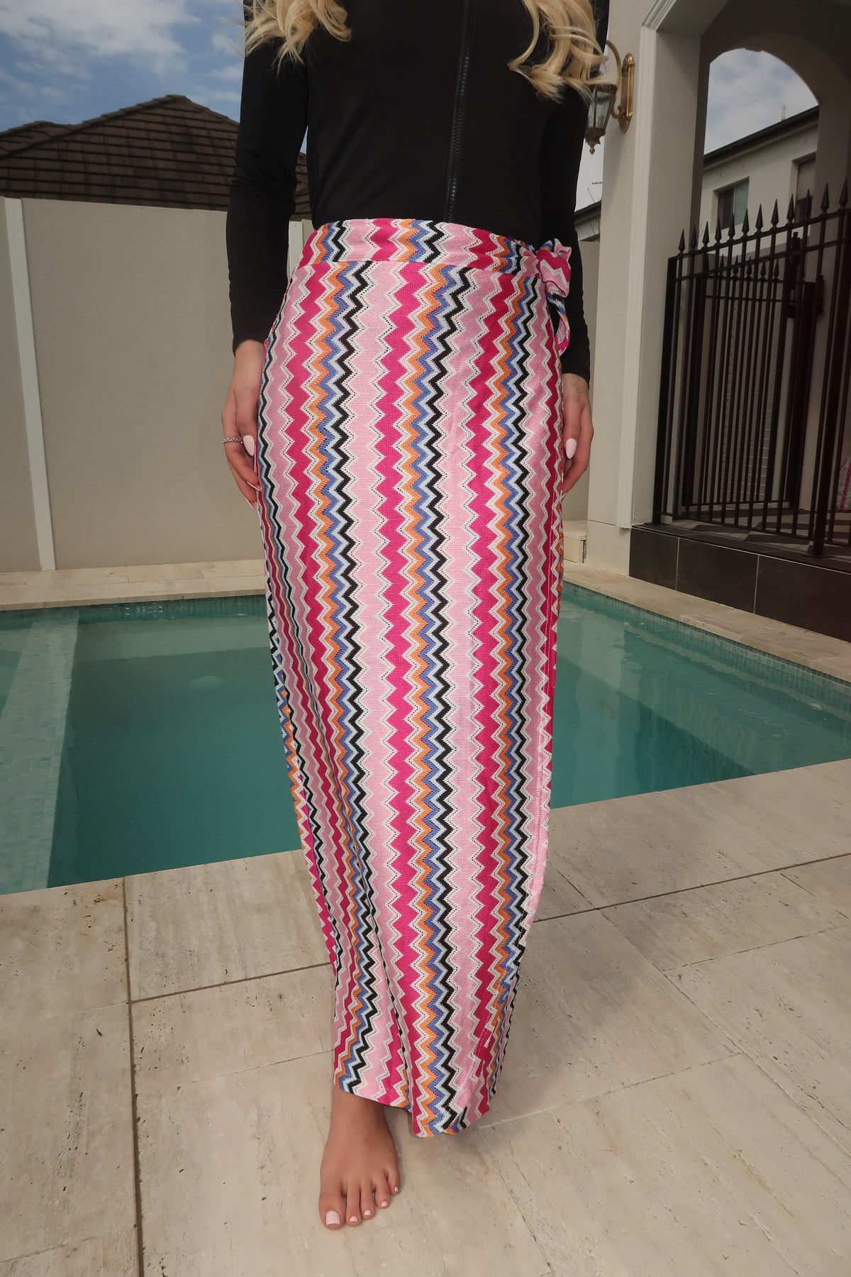 Crochet Pink Wrap Sarong