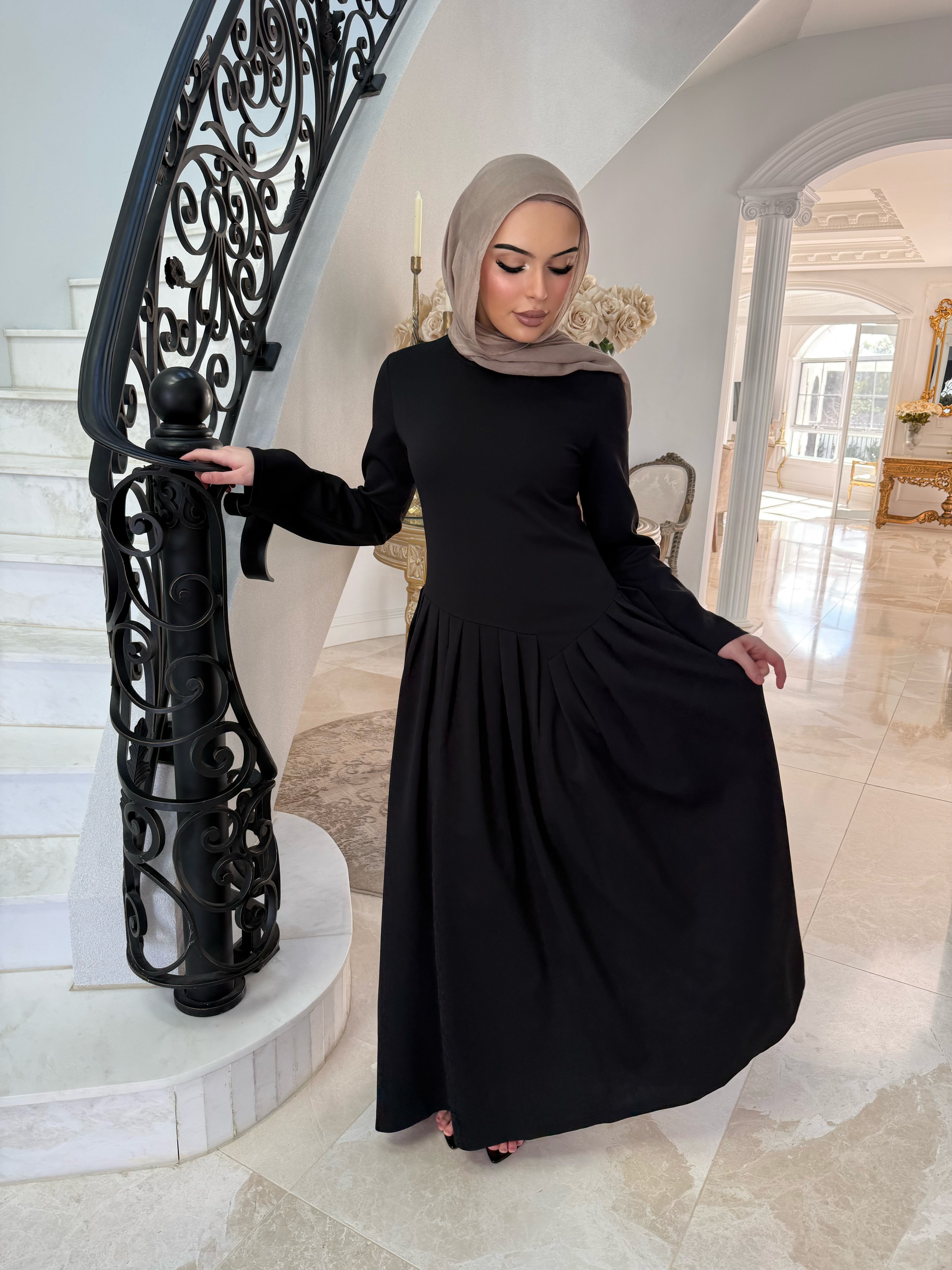 Pleated Glam Dress