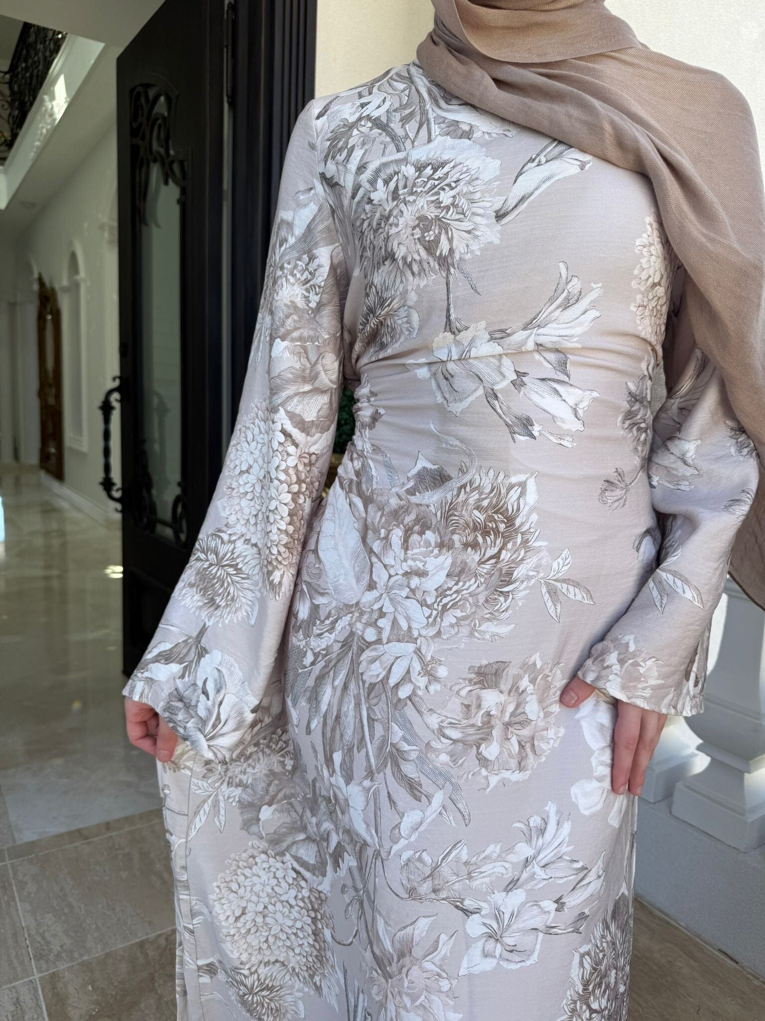 Stone Floral Dress