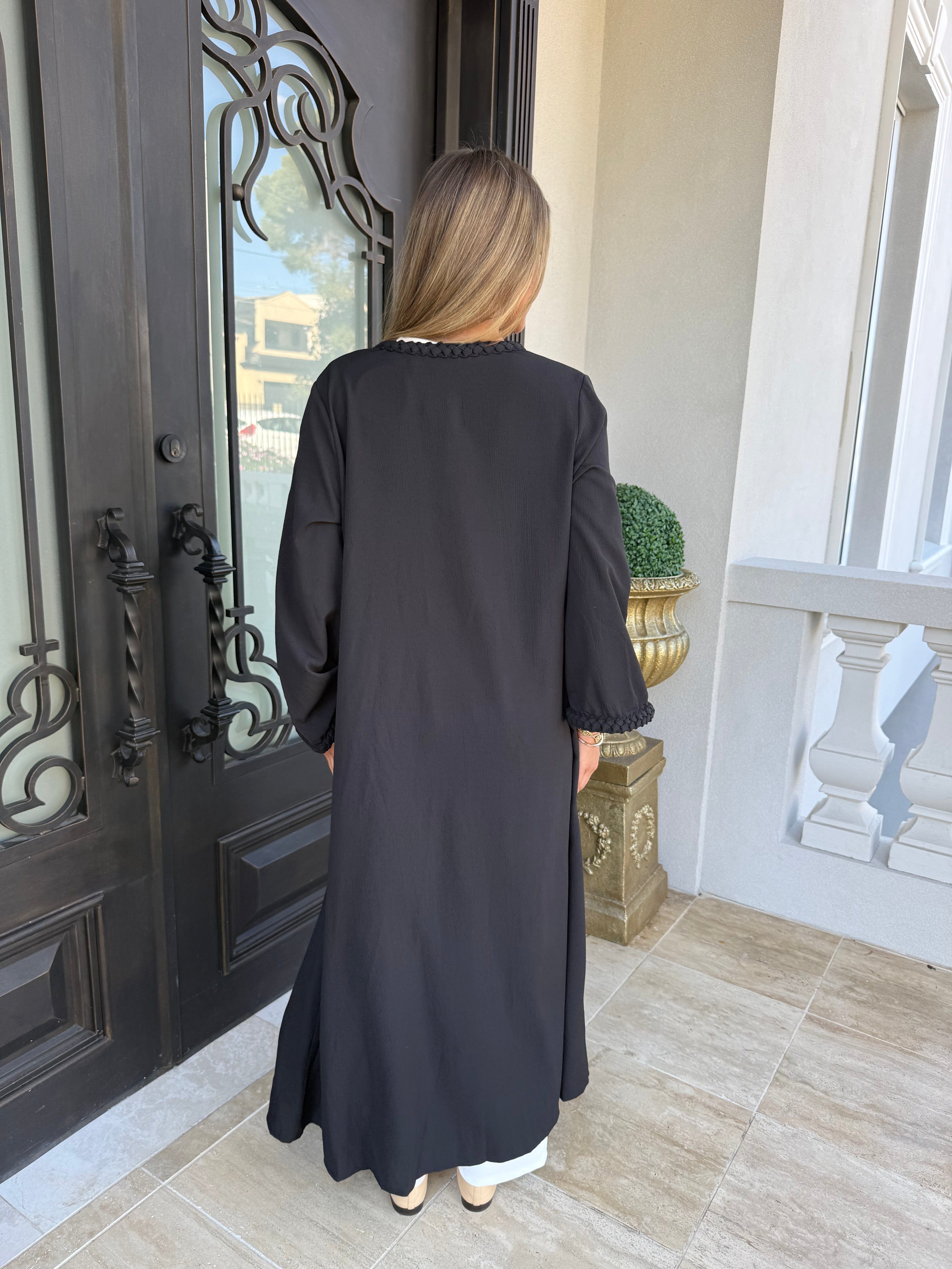 Braided Edge Abaya
