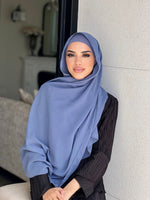 Blue Hijab Chiffon Set