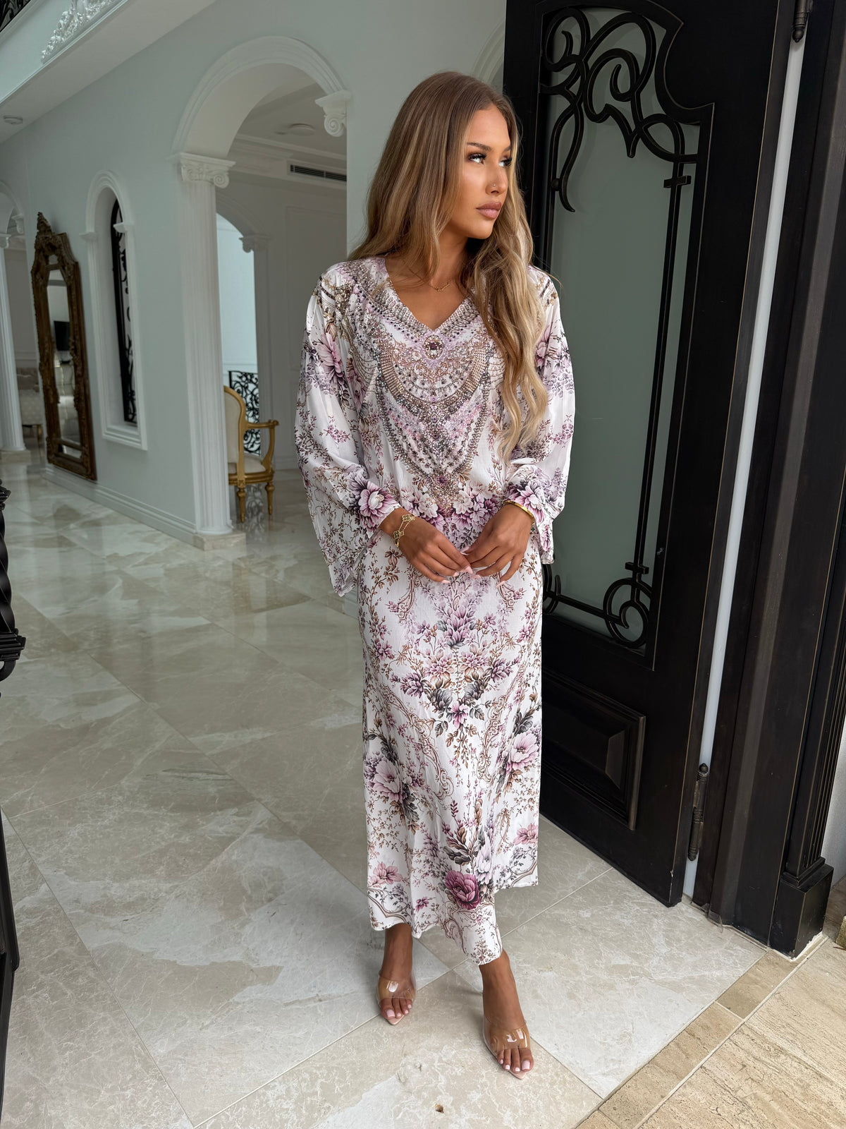 Position Berry Beaded Kaftan