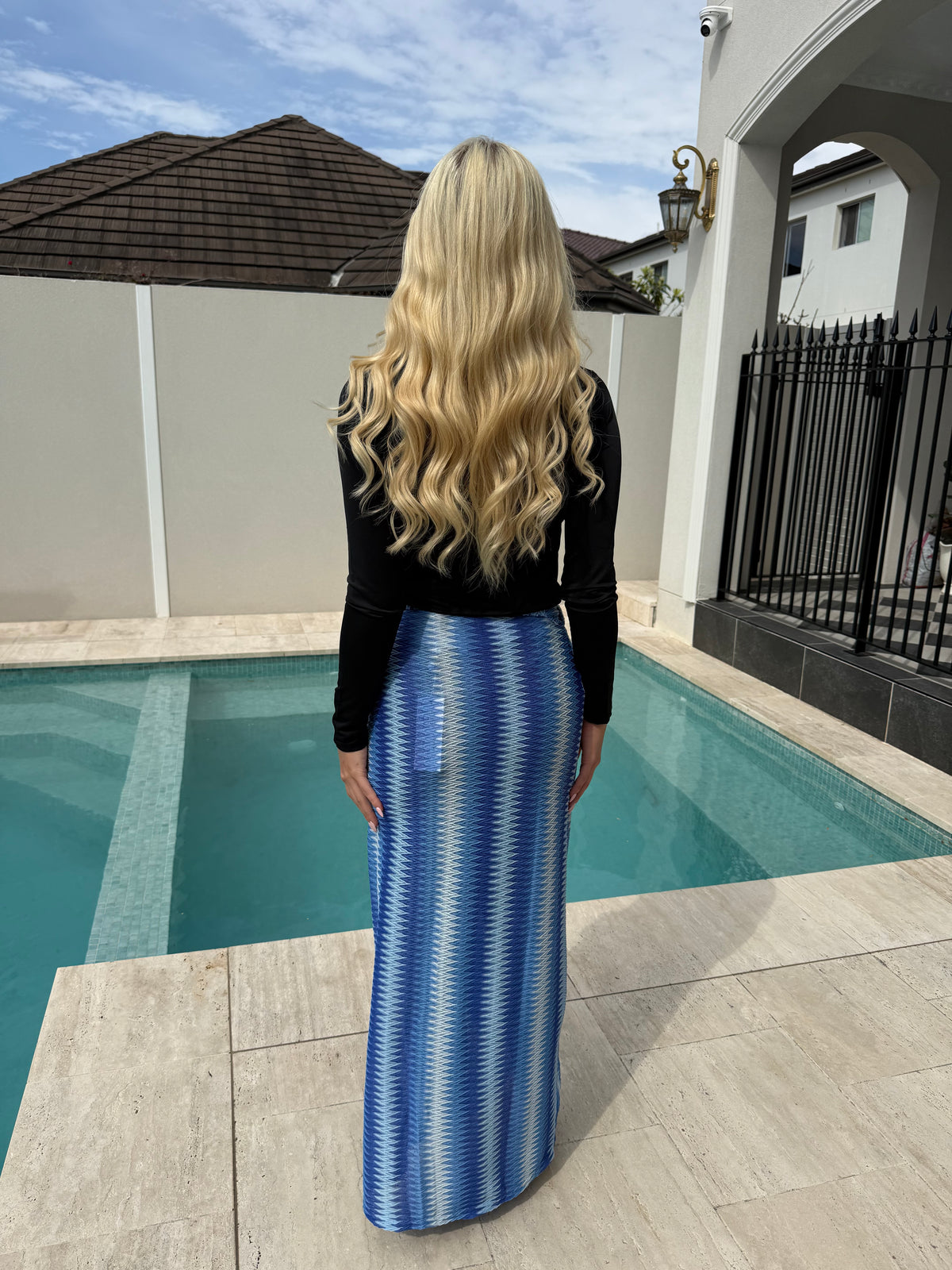 Crochet Blue Wrap Sarong