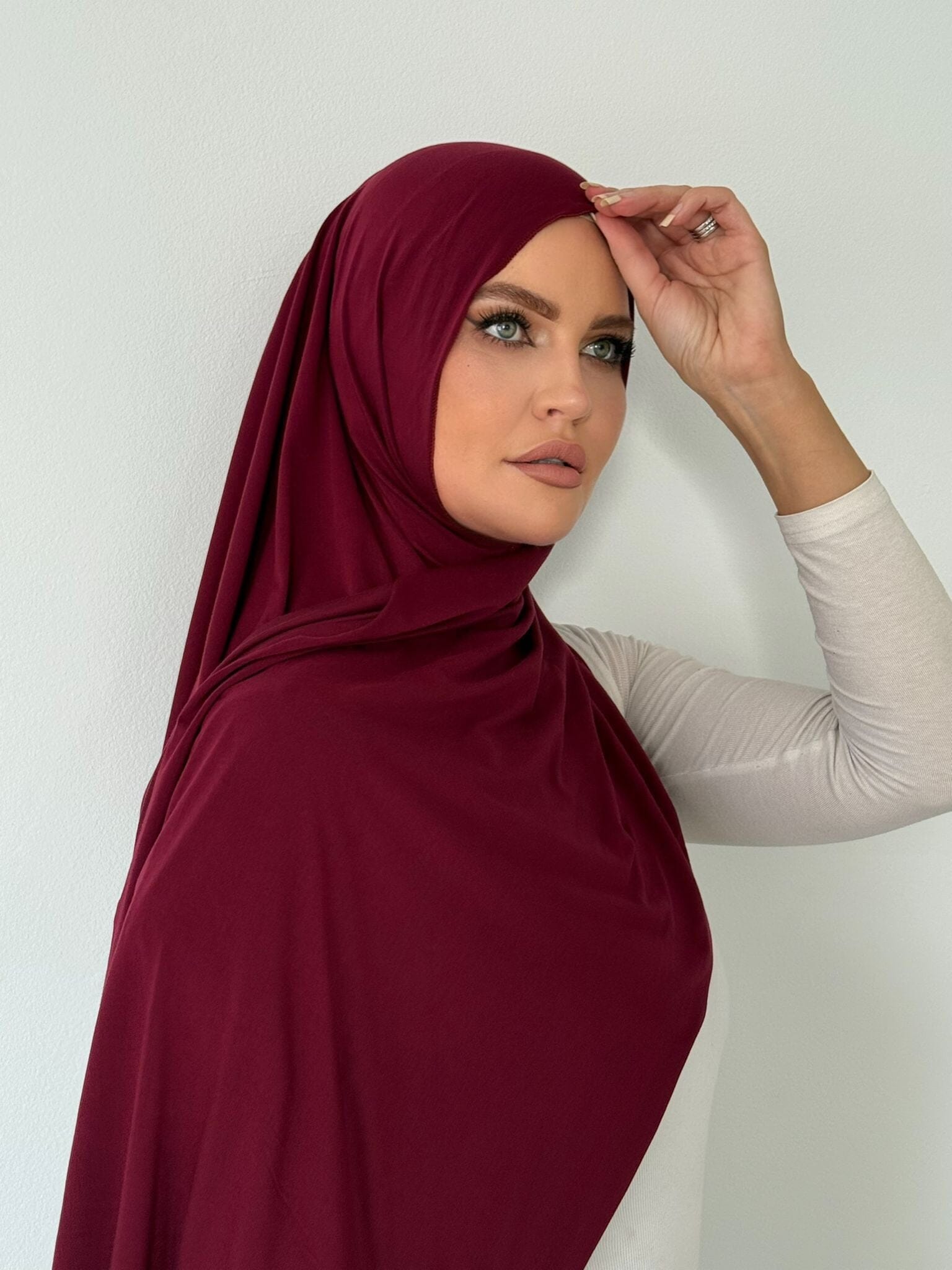 Maroon Jeresy Wrap