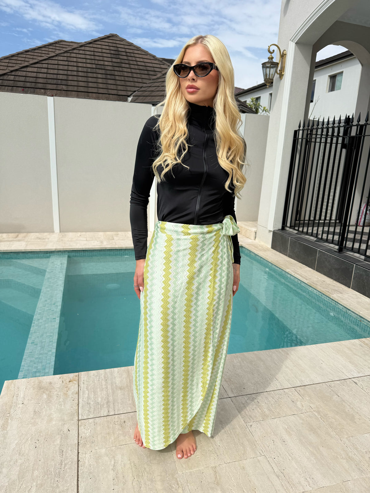 Crochet Lime Wrap Sarong
