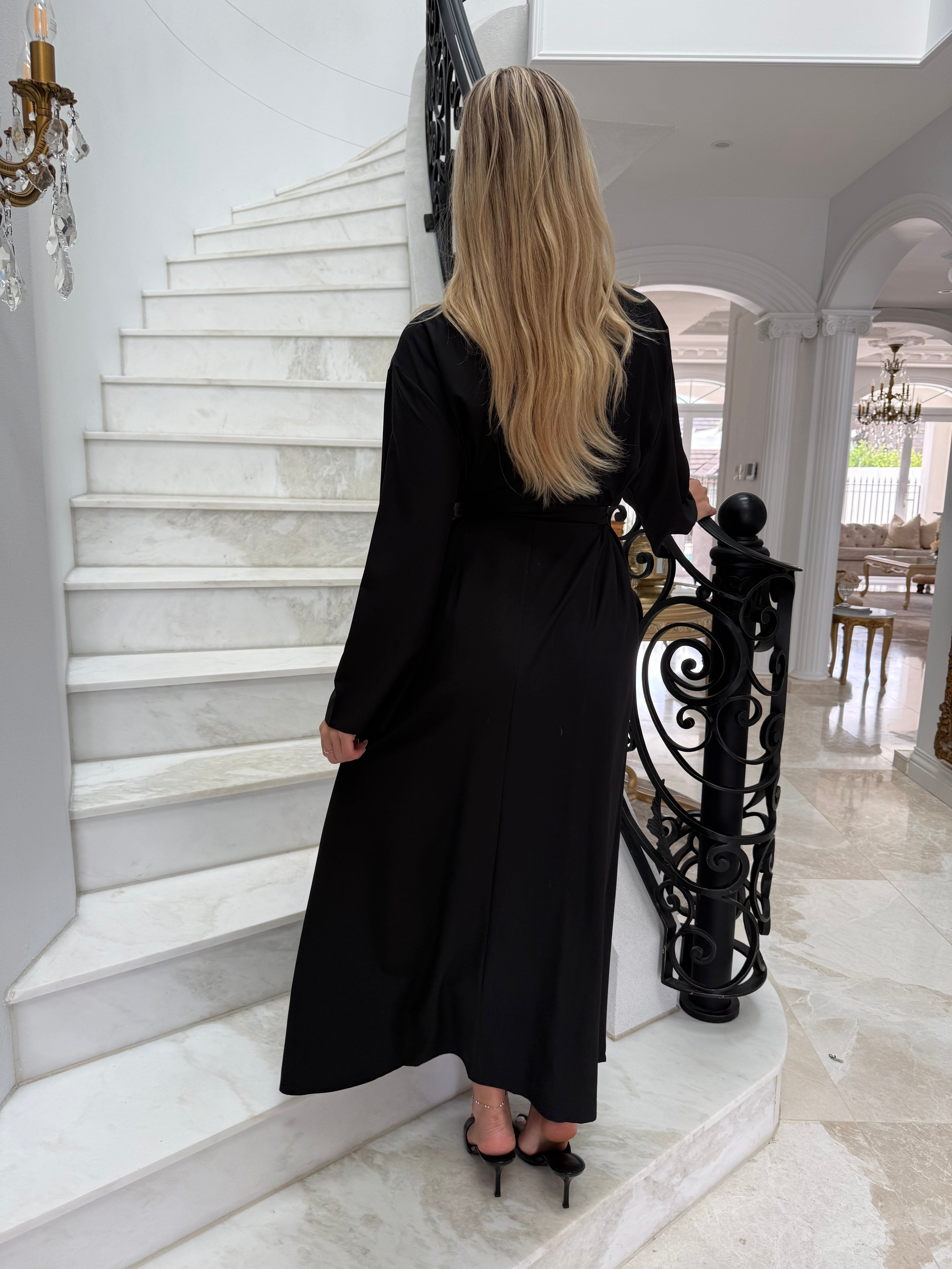 Gathered Buckle Dress