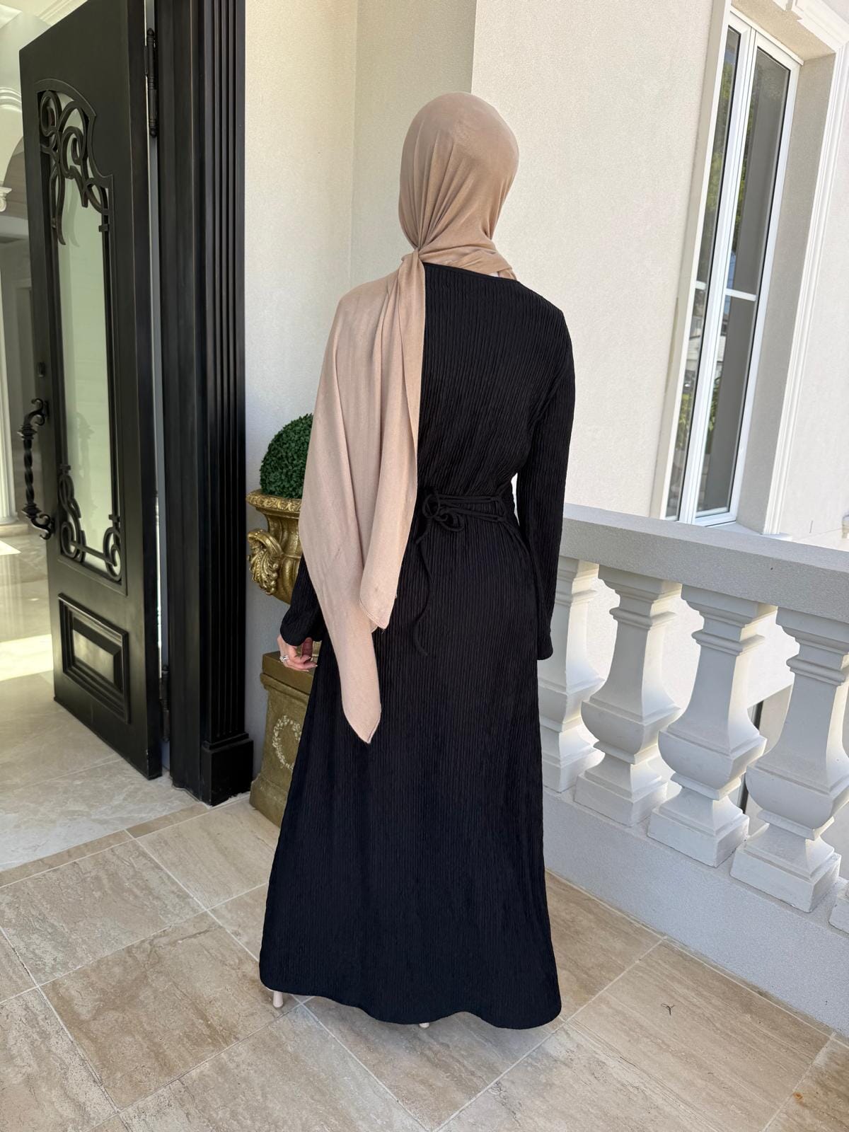 Ribbed Tie Back Dress