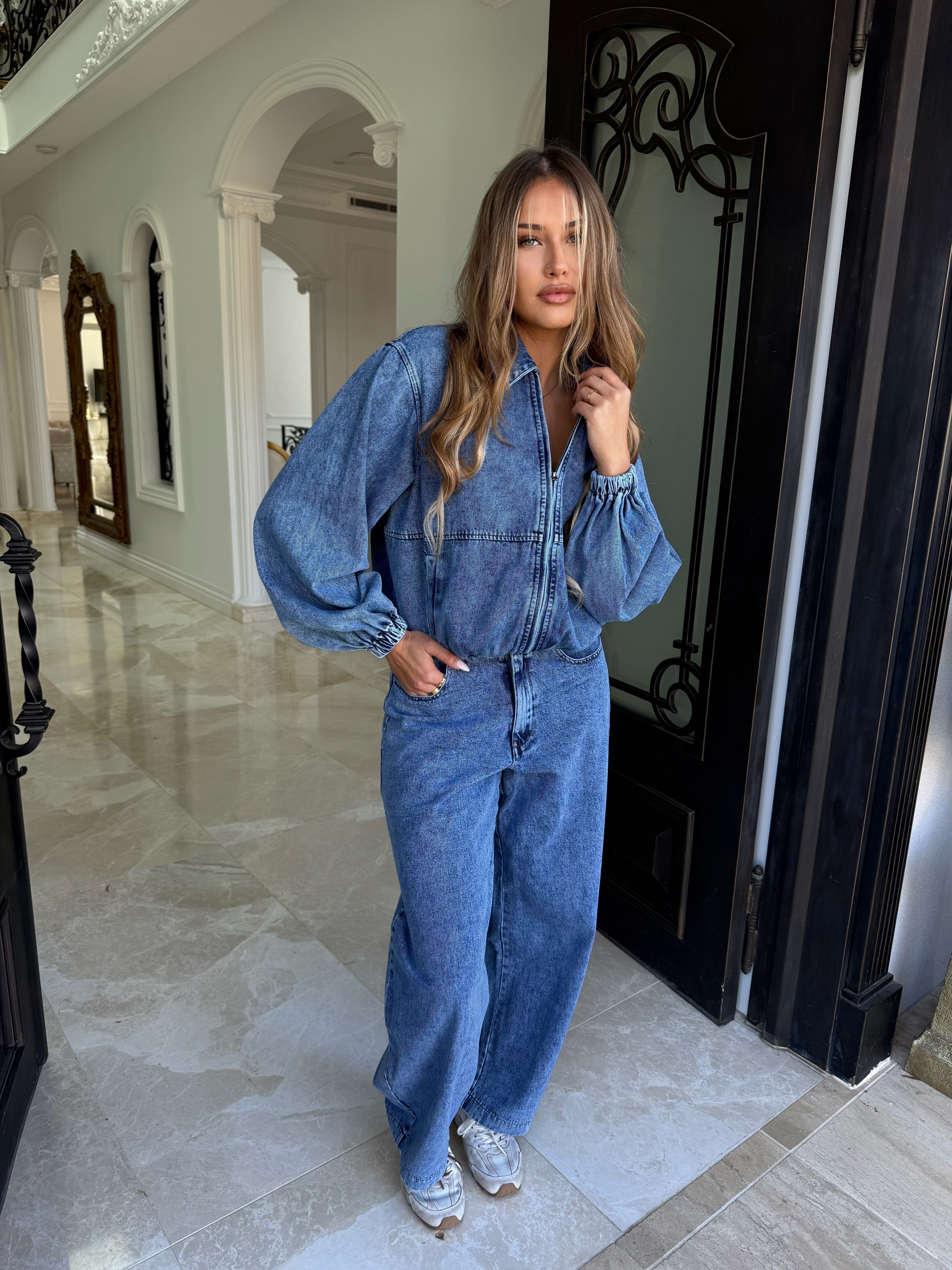 Denim Bomber Set