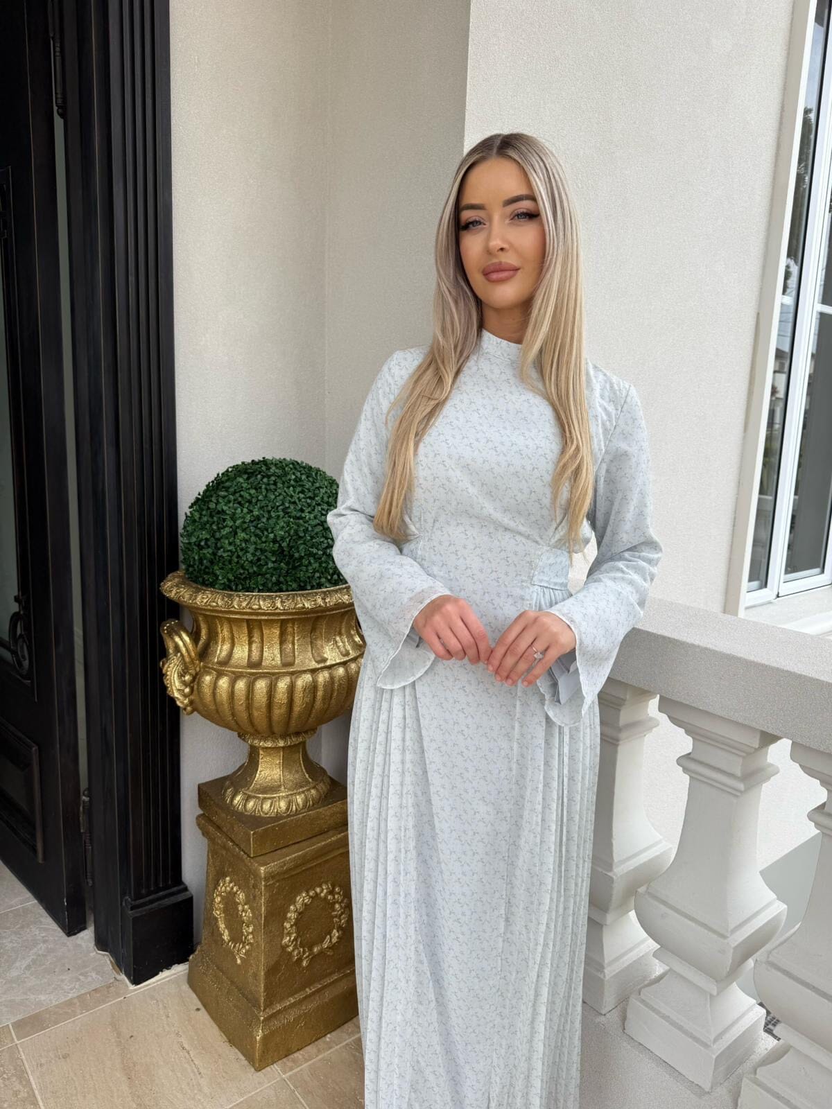 Pleated Daisy Dress