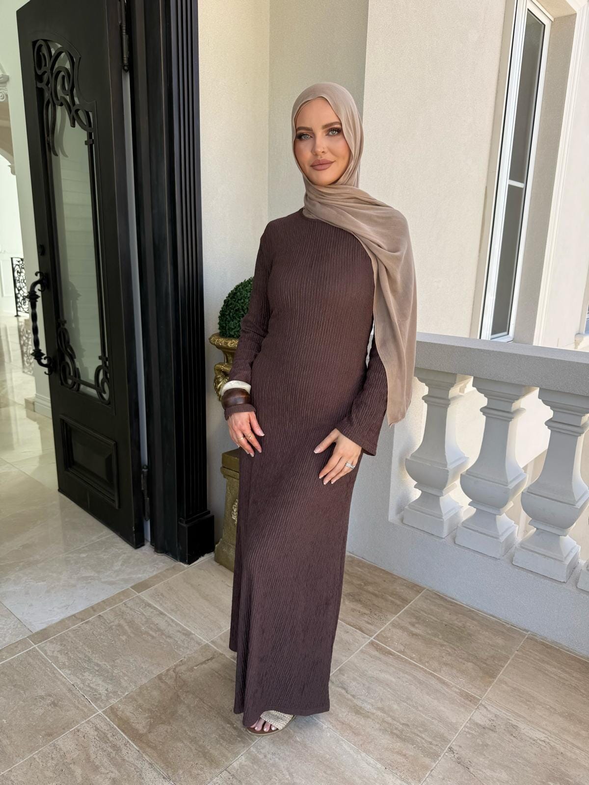 Ribbed Tie Back Dress