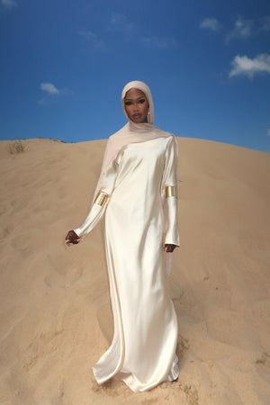 Al Sahara Slim Satin Dress