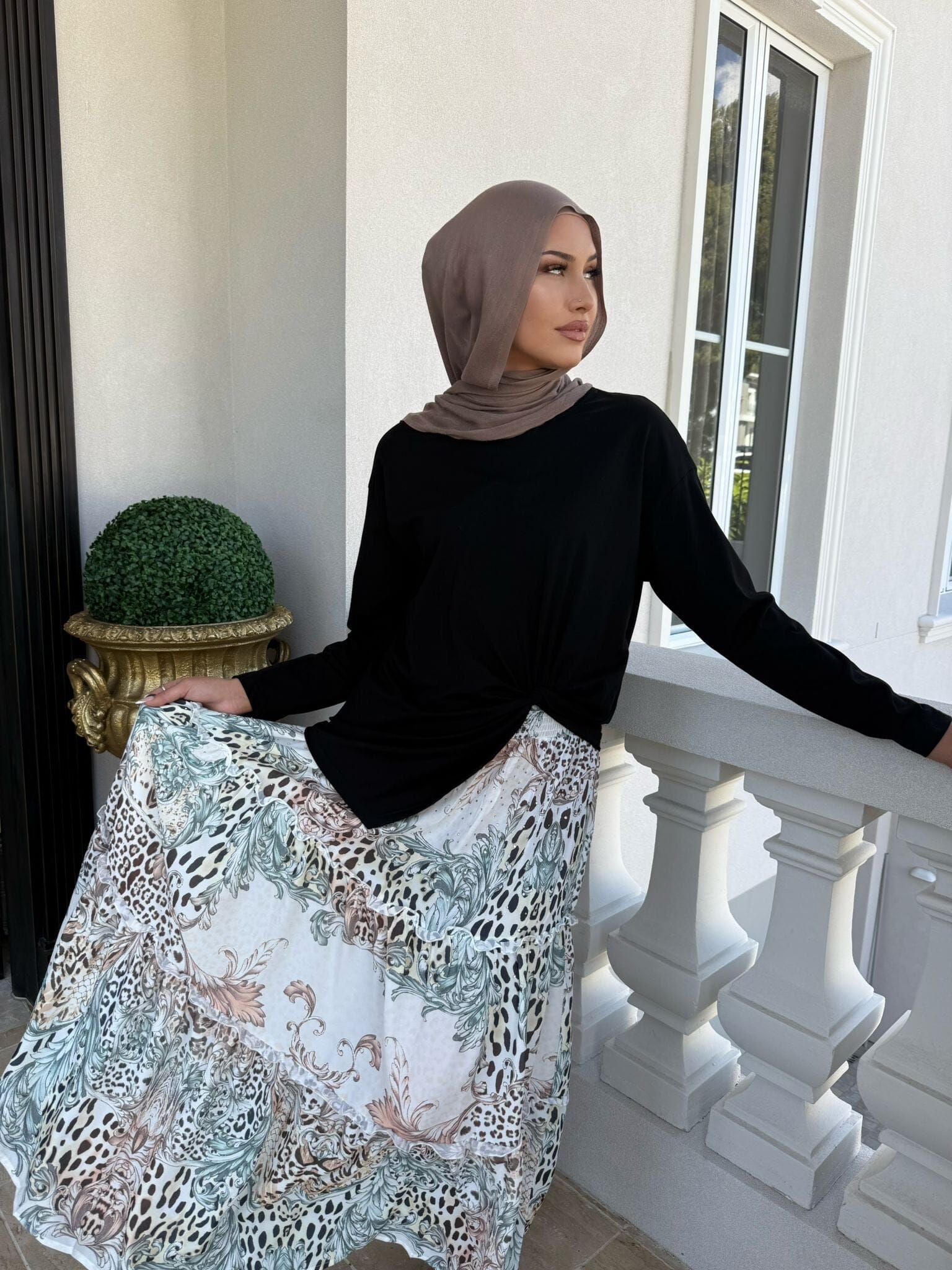 Mint Beaded Skirt