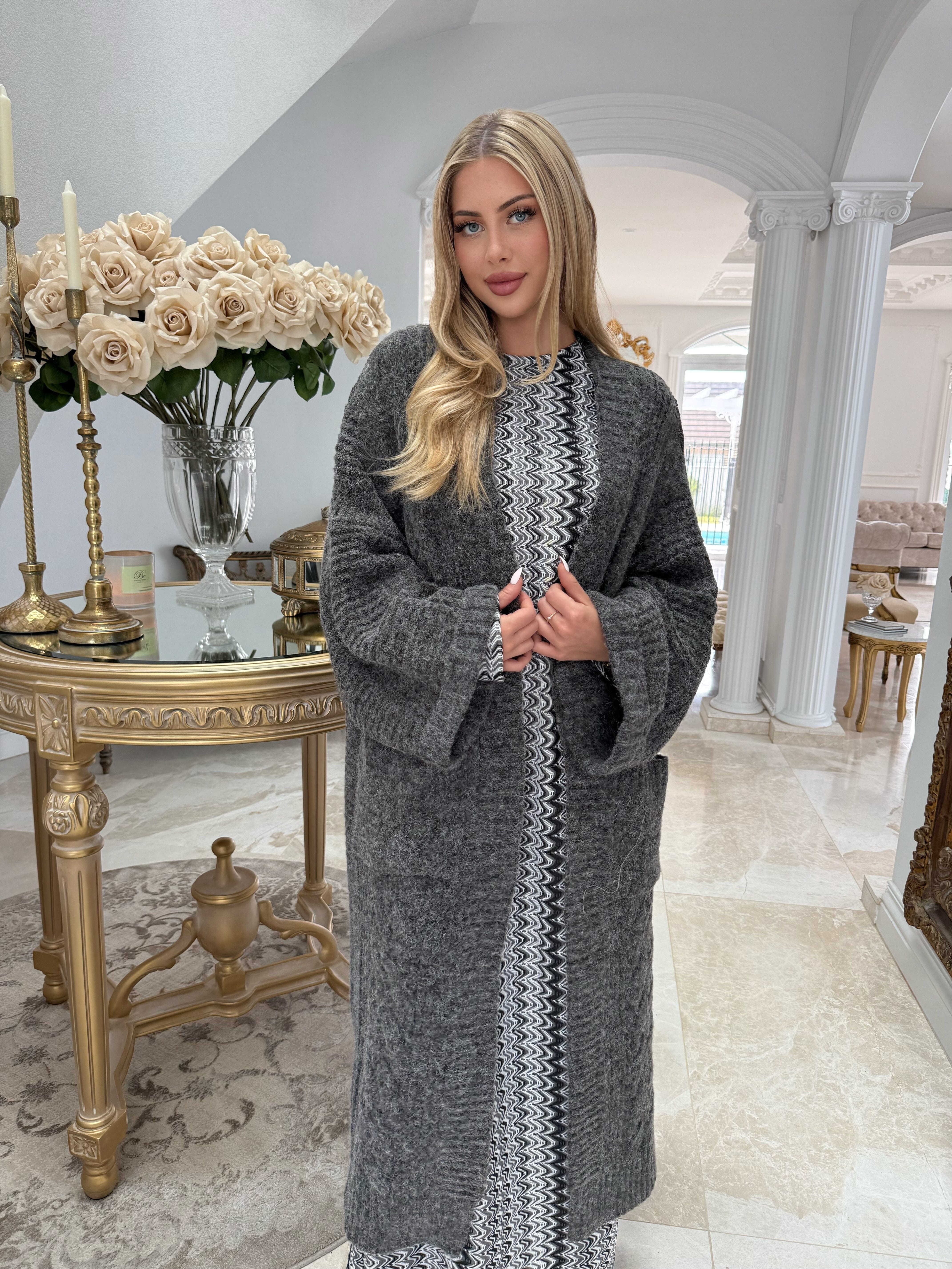 Aztec Grey Maxi Dress