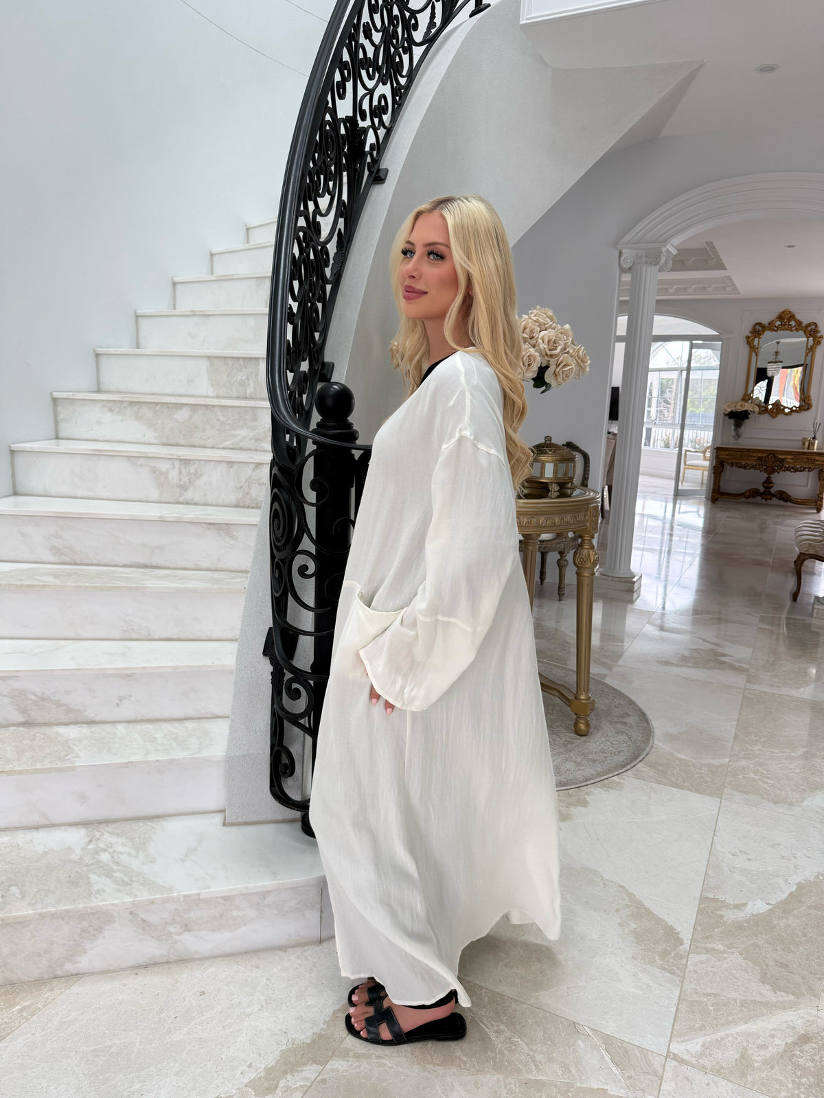 Linen Pocket Abaya