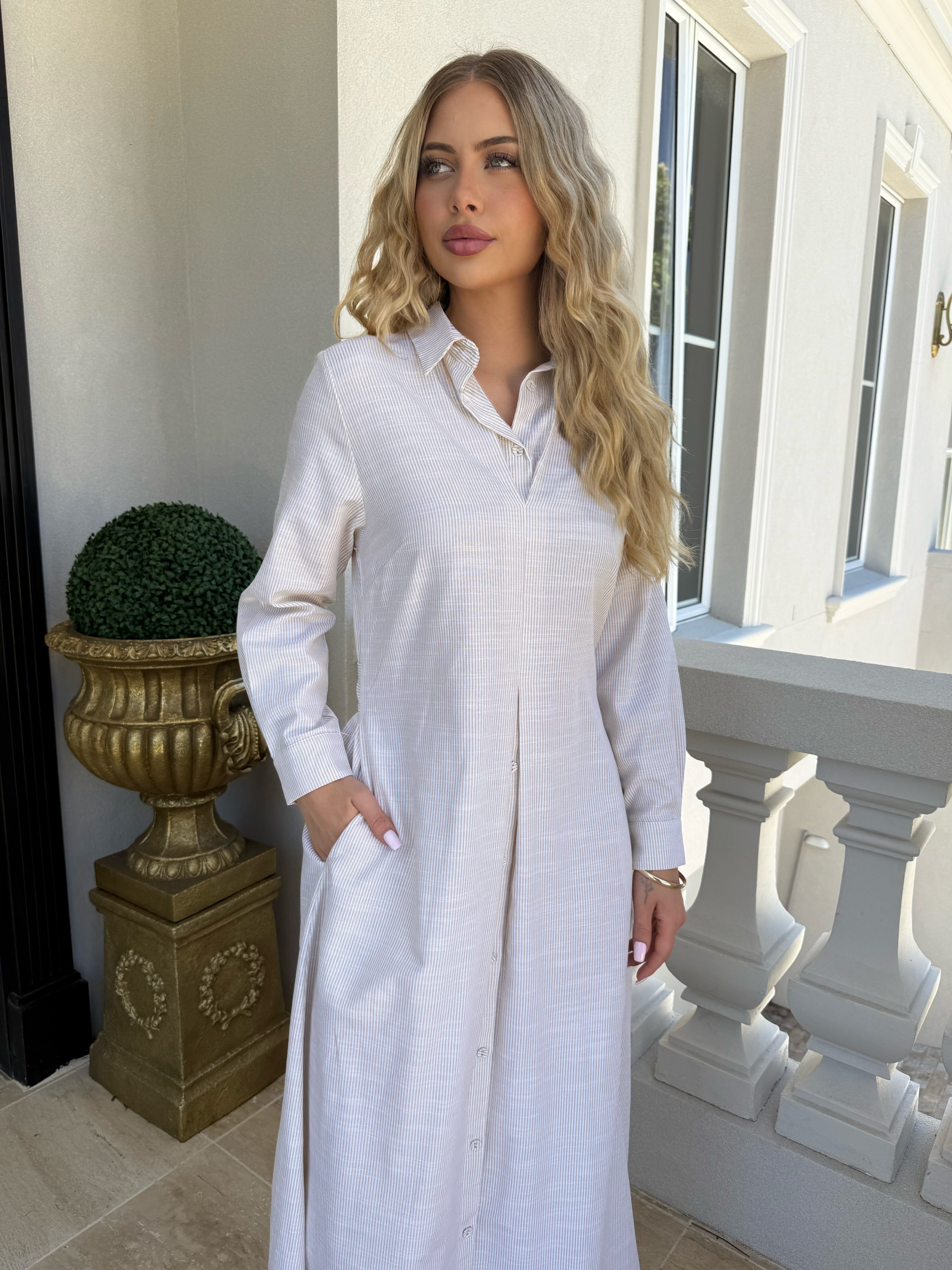Beige Rayan Dress