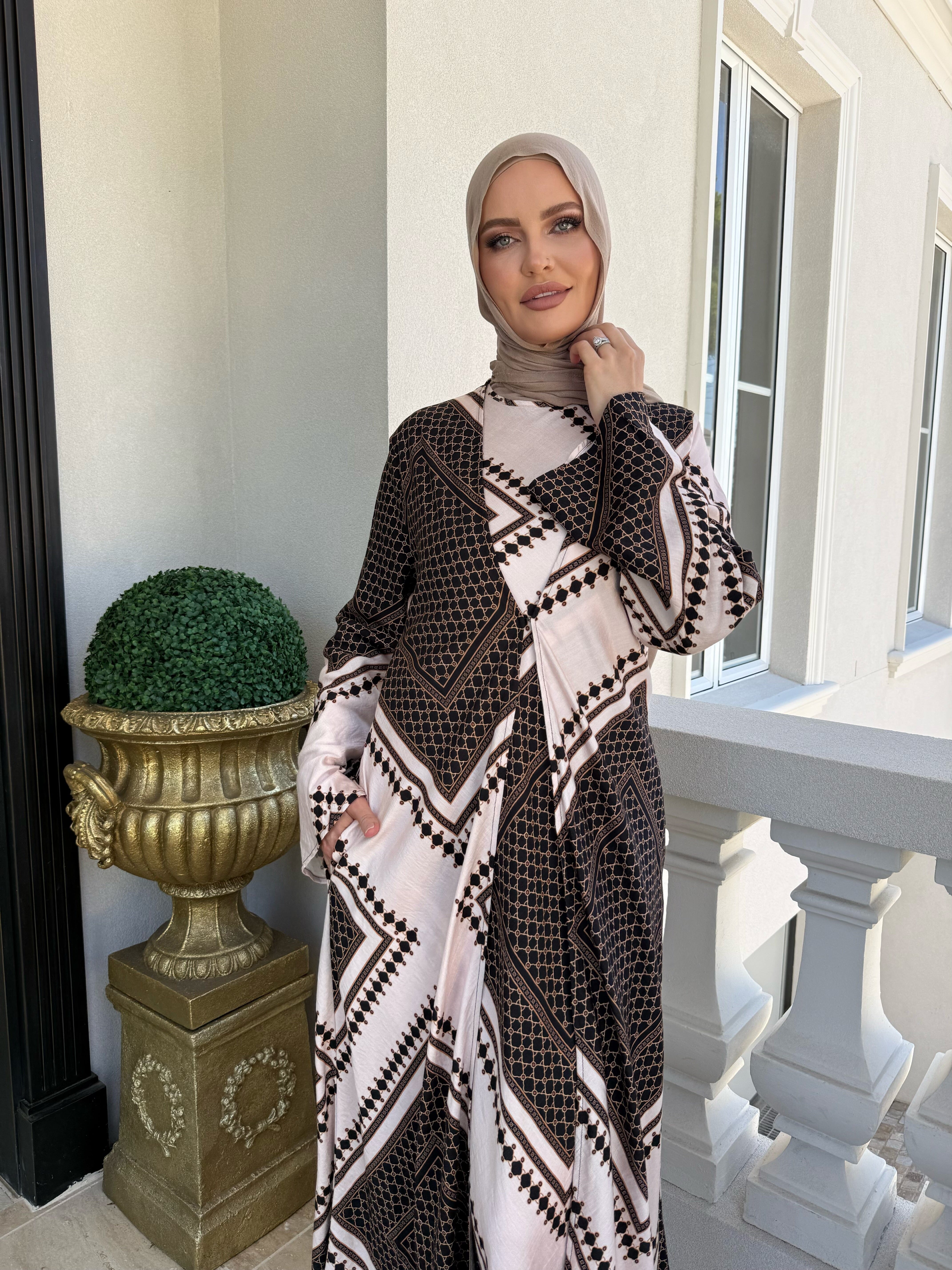 Coffee Abaya Set
