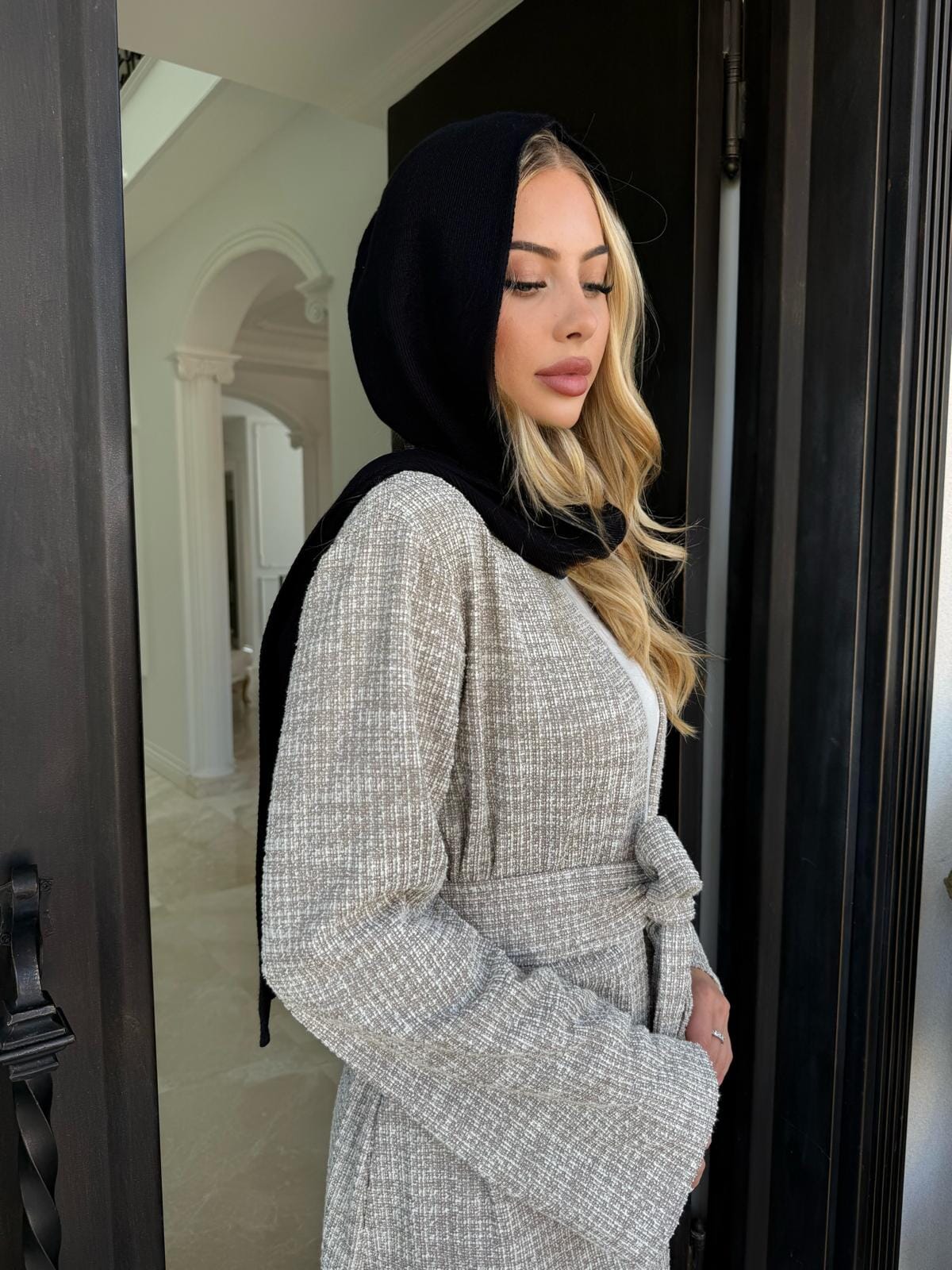 Hooded Knit Scarf
