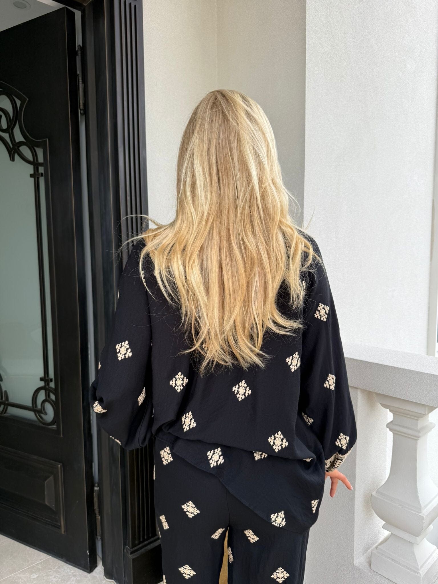 Black Embroidered Set