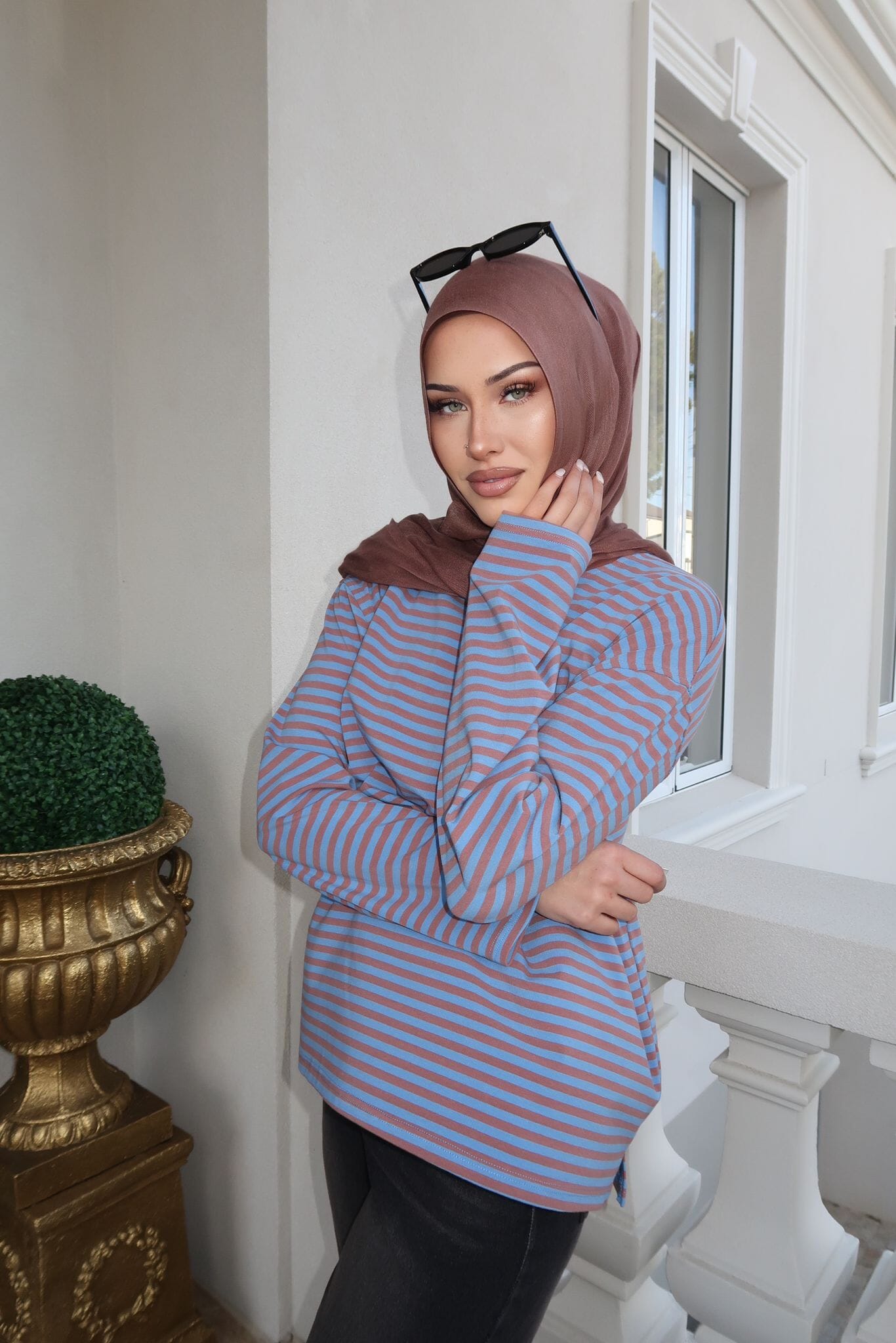 Blue Stripe Top