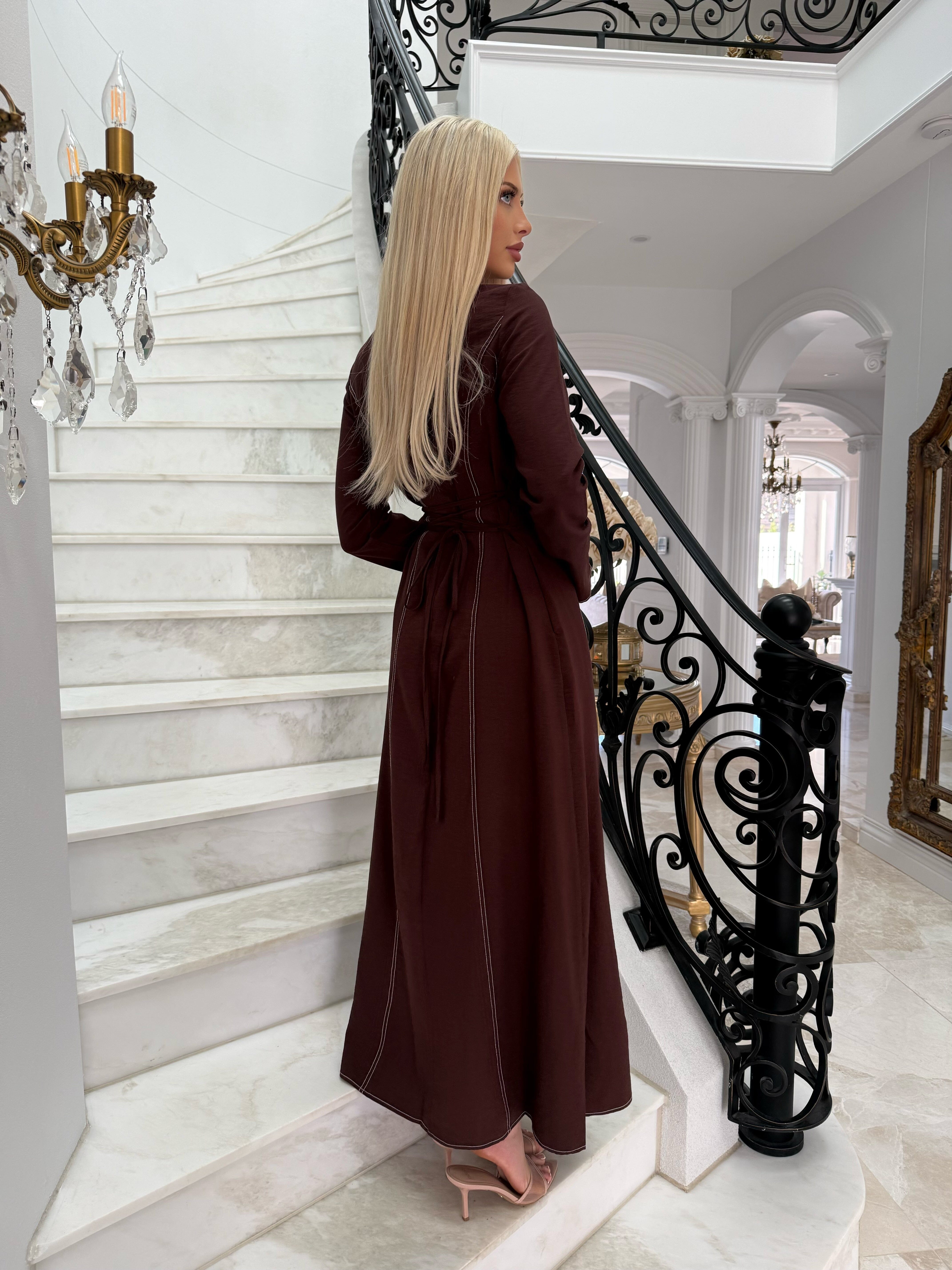 Contrast Belle Sleeve Dress