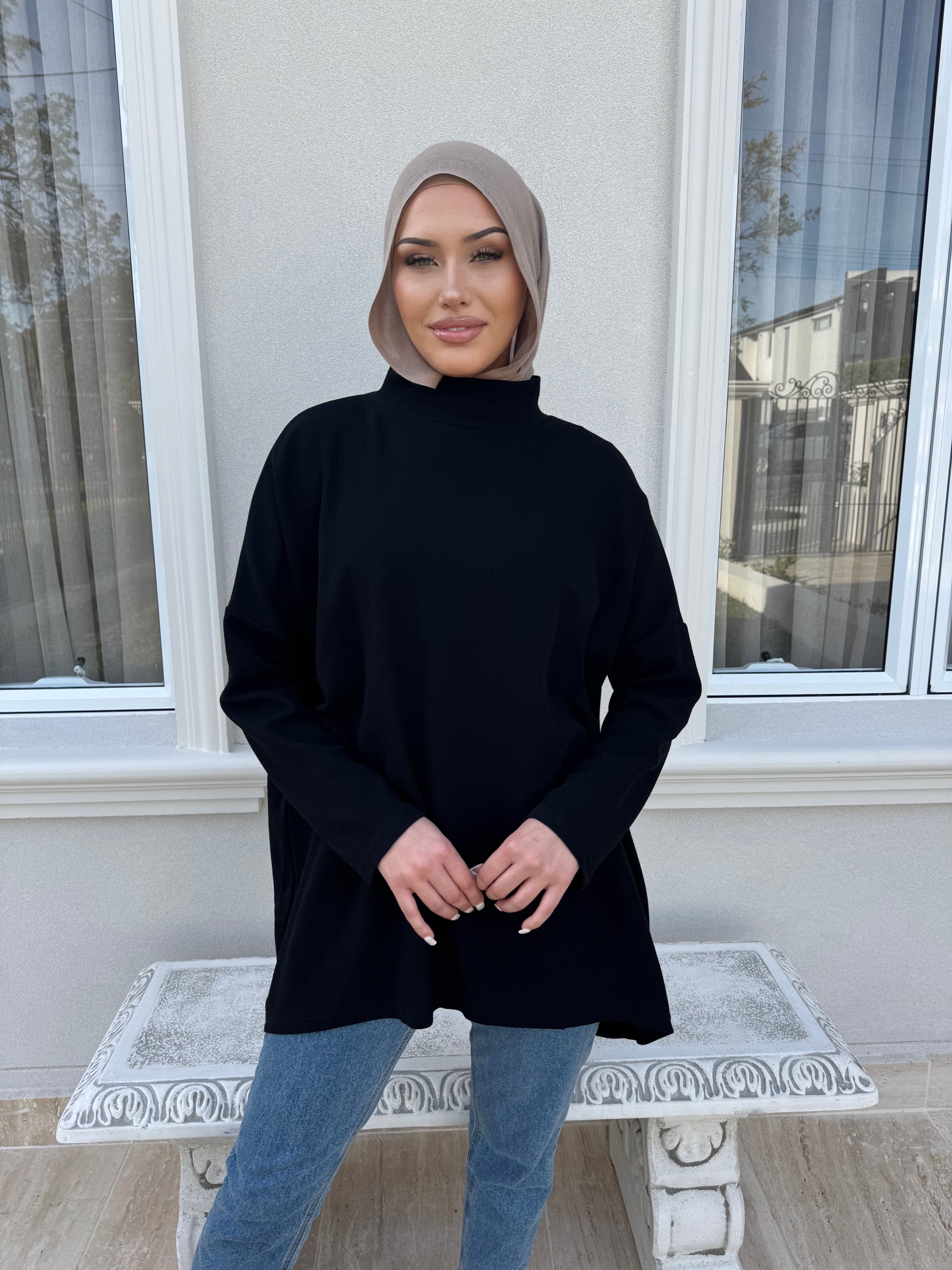 Ribbed High low jumper
