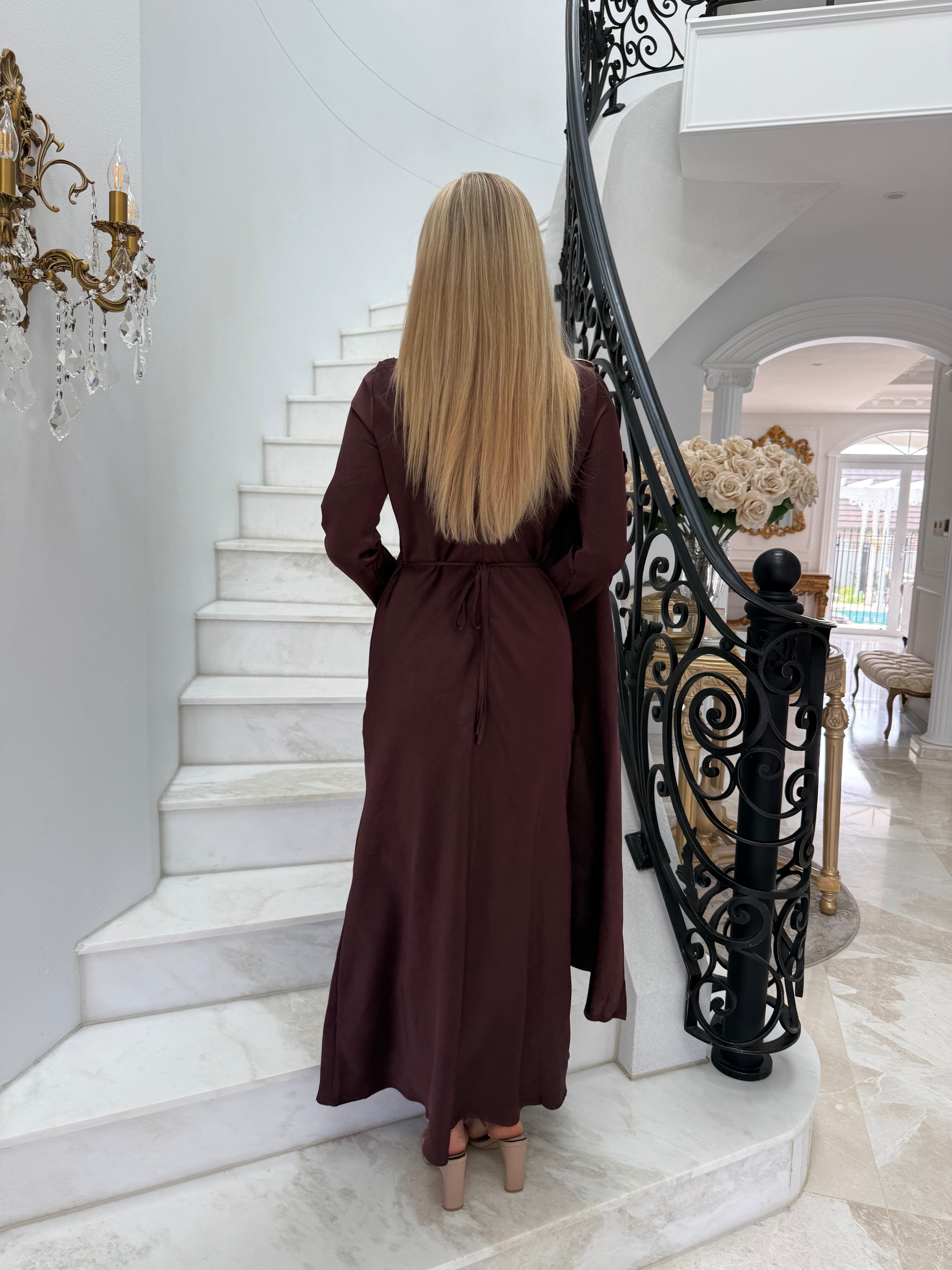 Layali Satin Throw Dress
