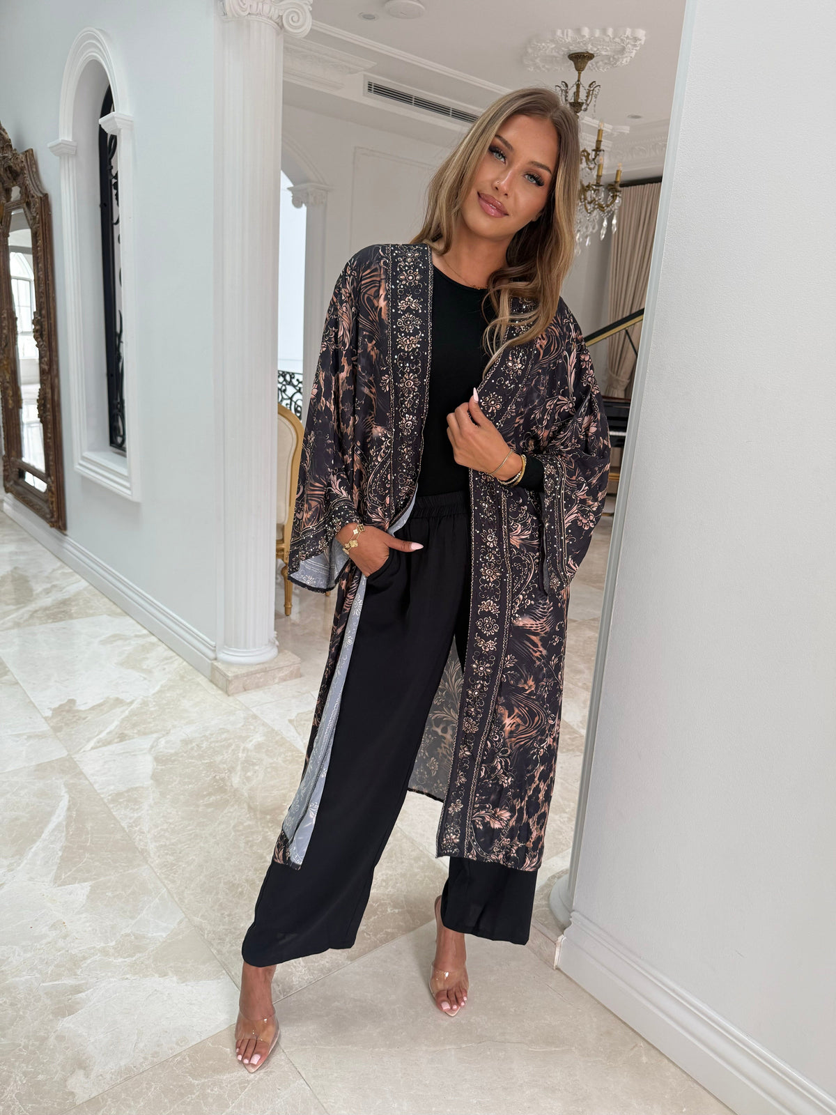 Cheetah Beaded Cape