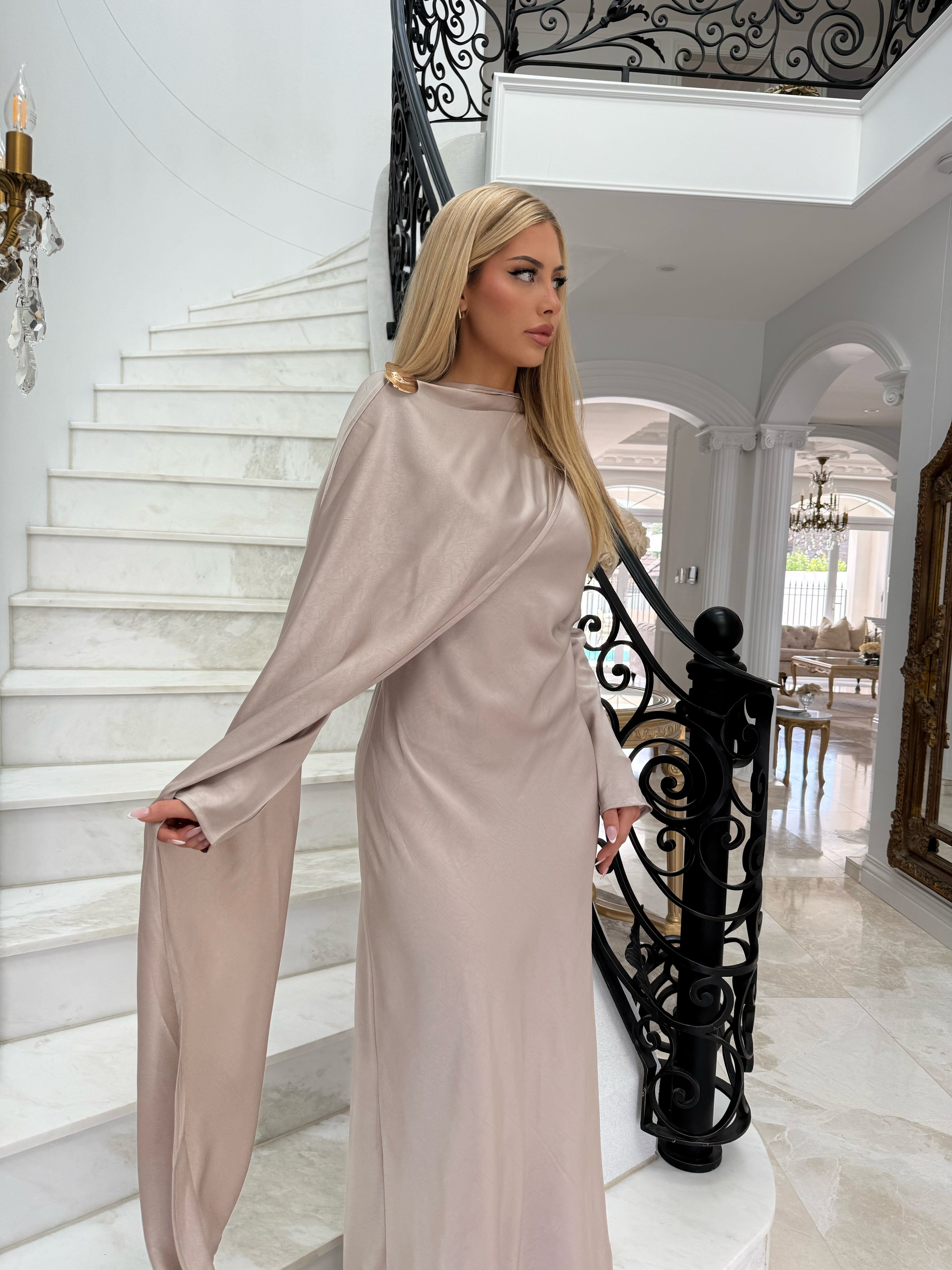 Layali Satin Throw Dress