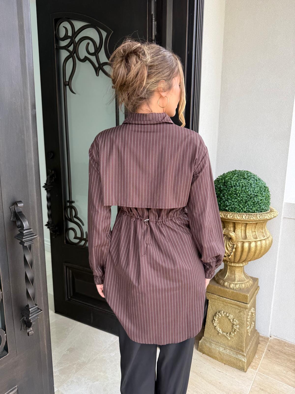 Oversized Stripe Button Shirt