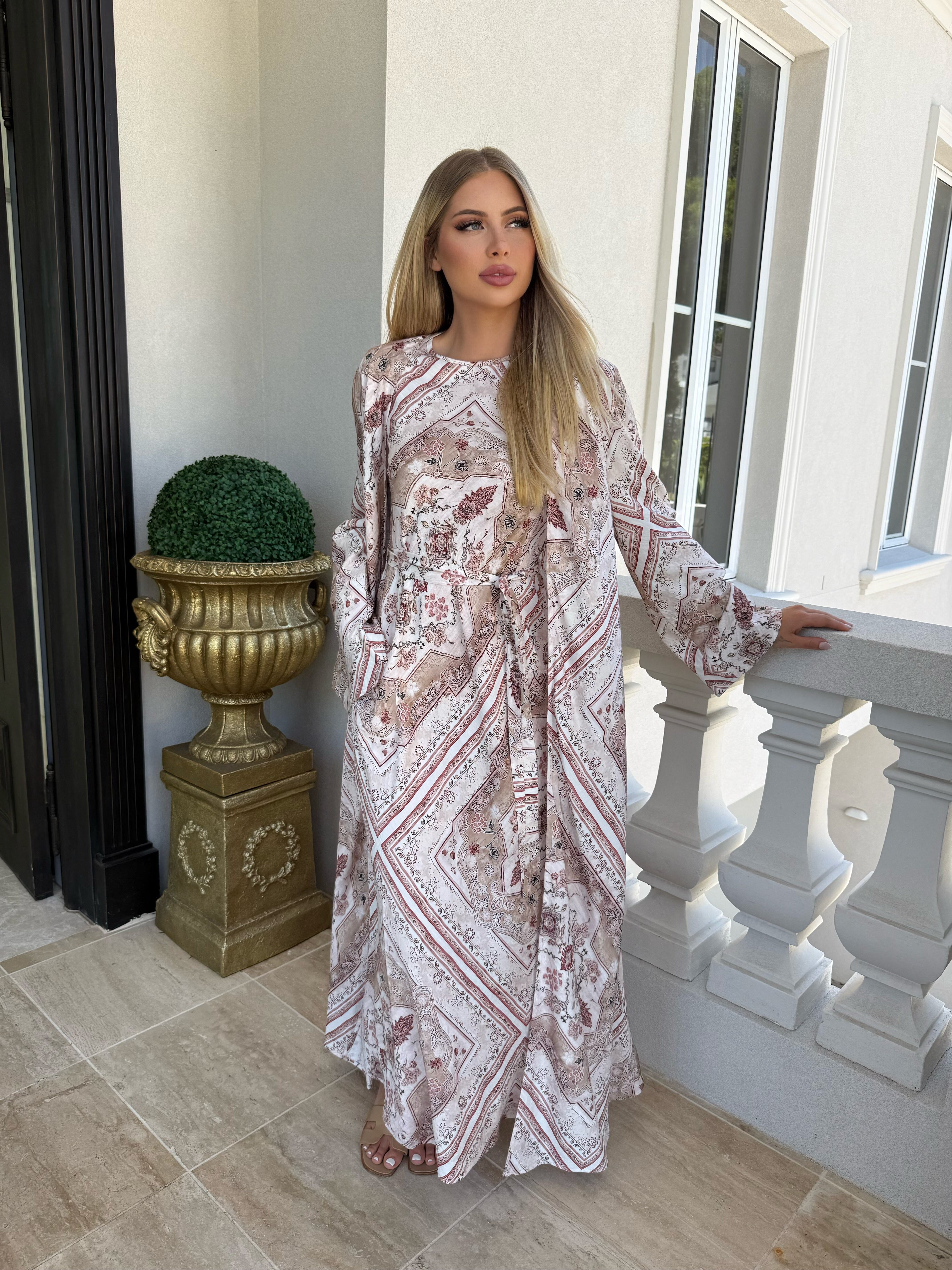 Blush Pink Abaya set