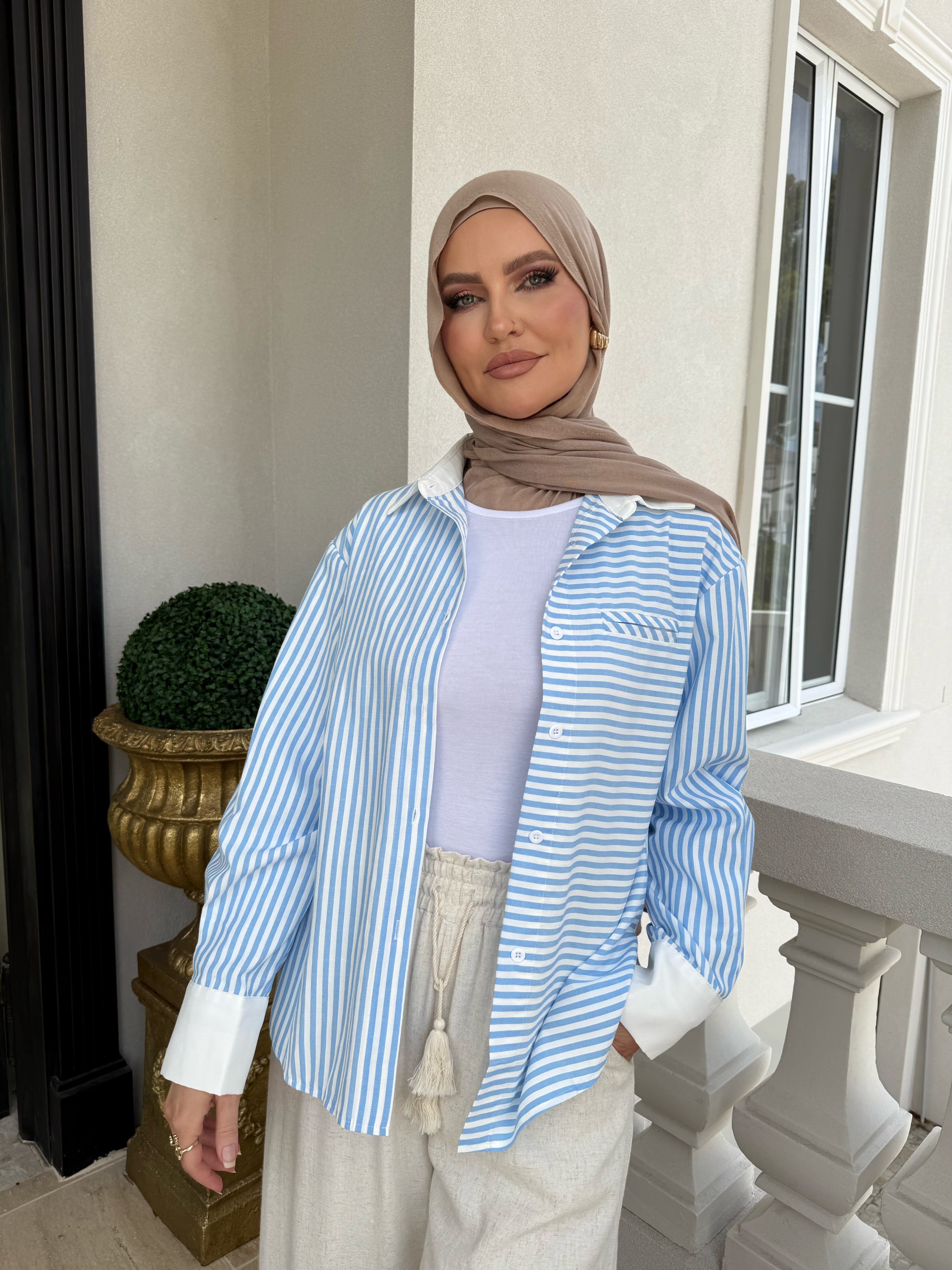 Baby Blue Stripe Shirt