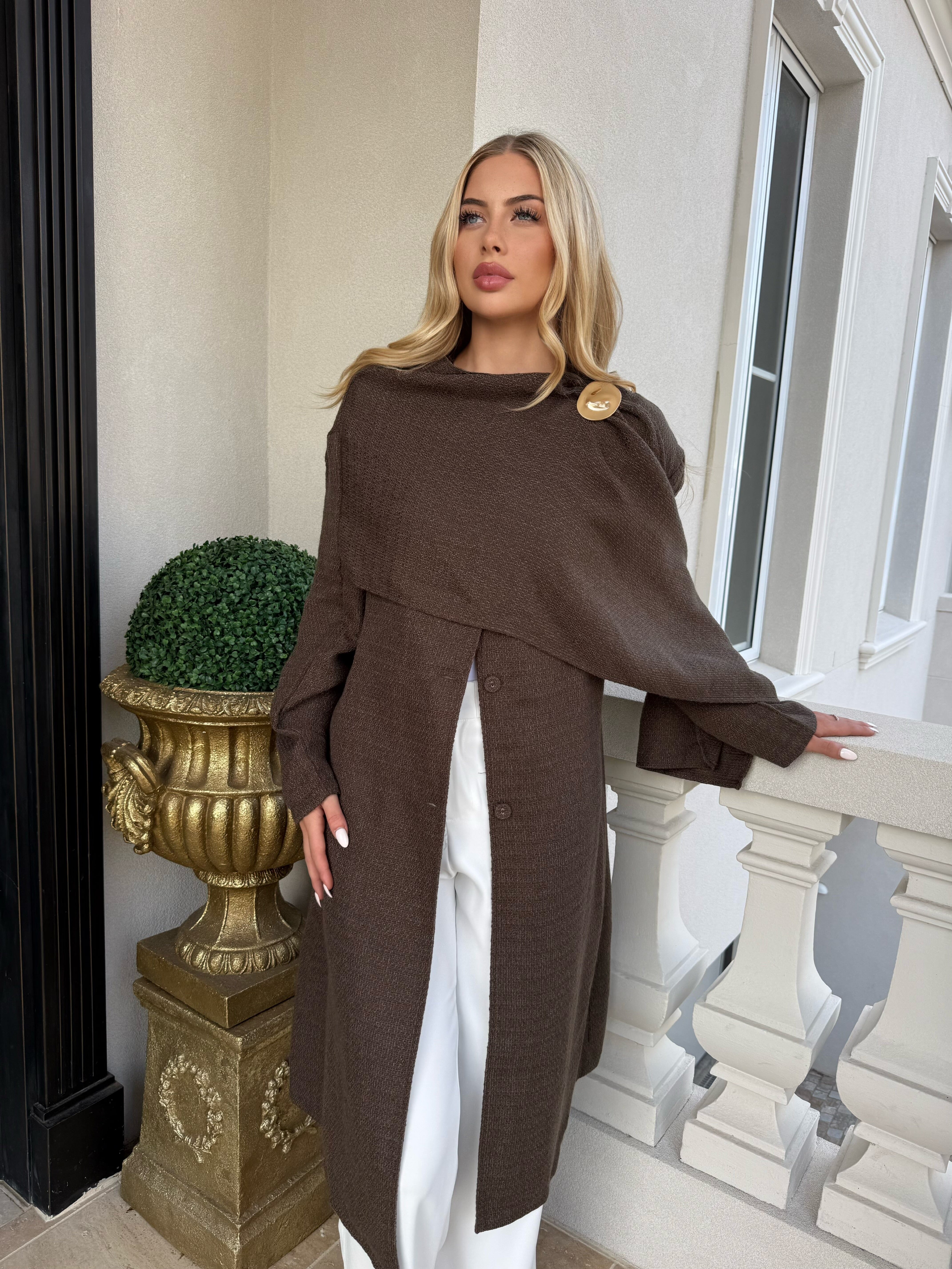 Tweed Shawl Coat