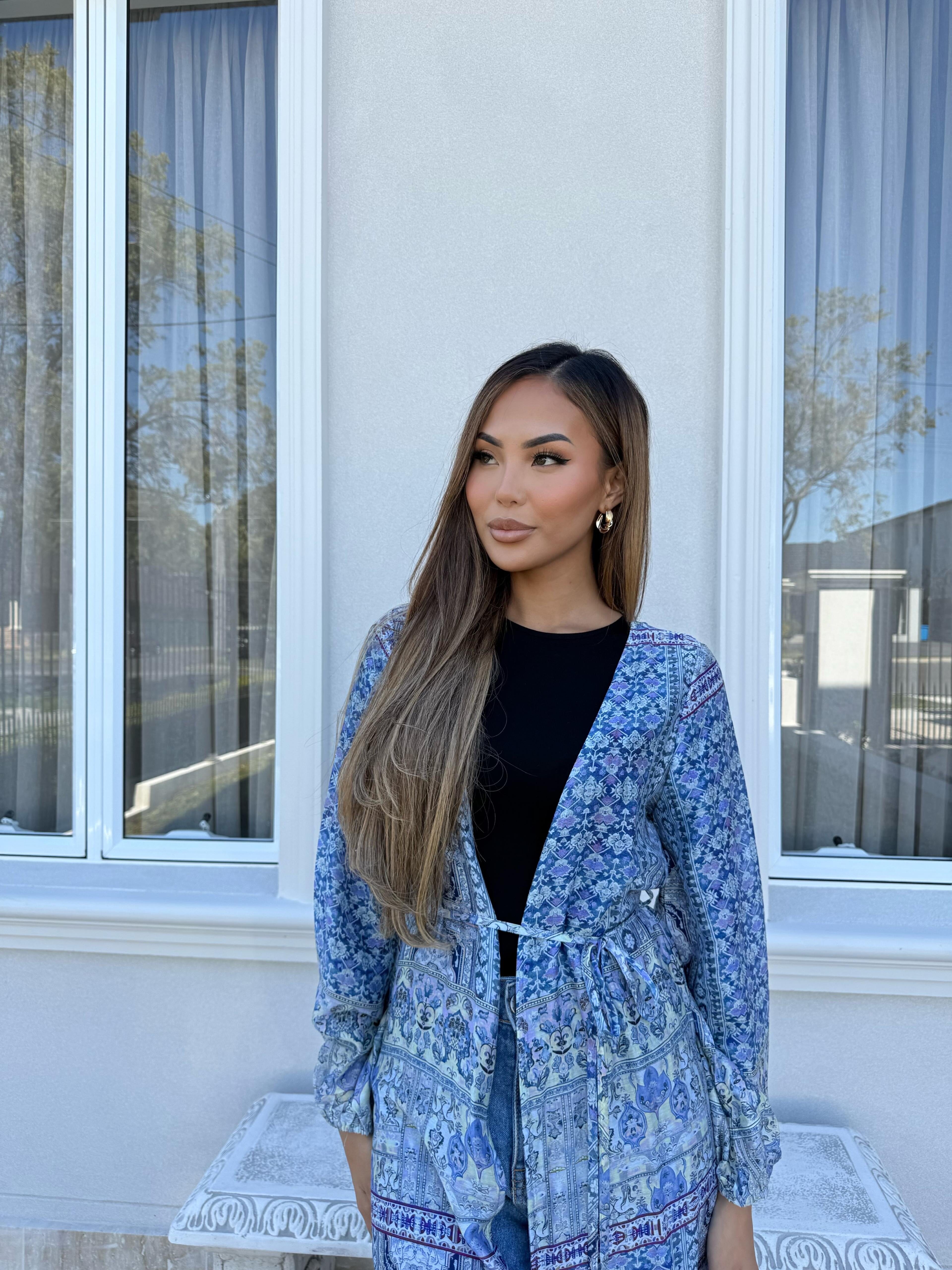 Blue Tribal Cardigan