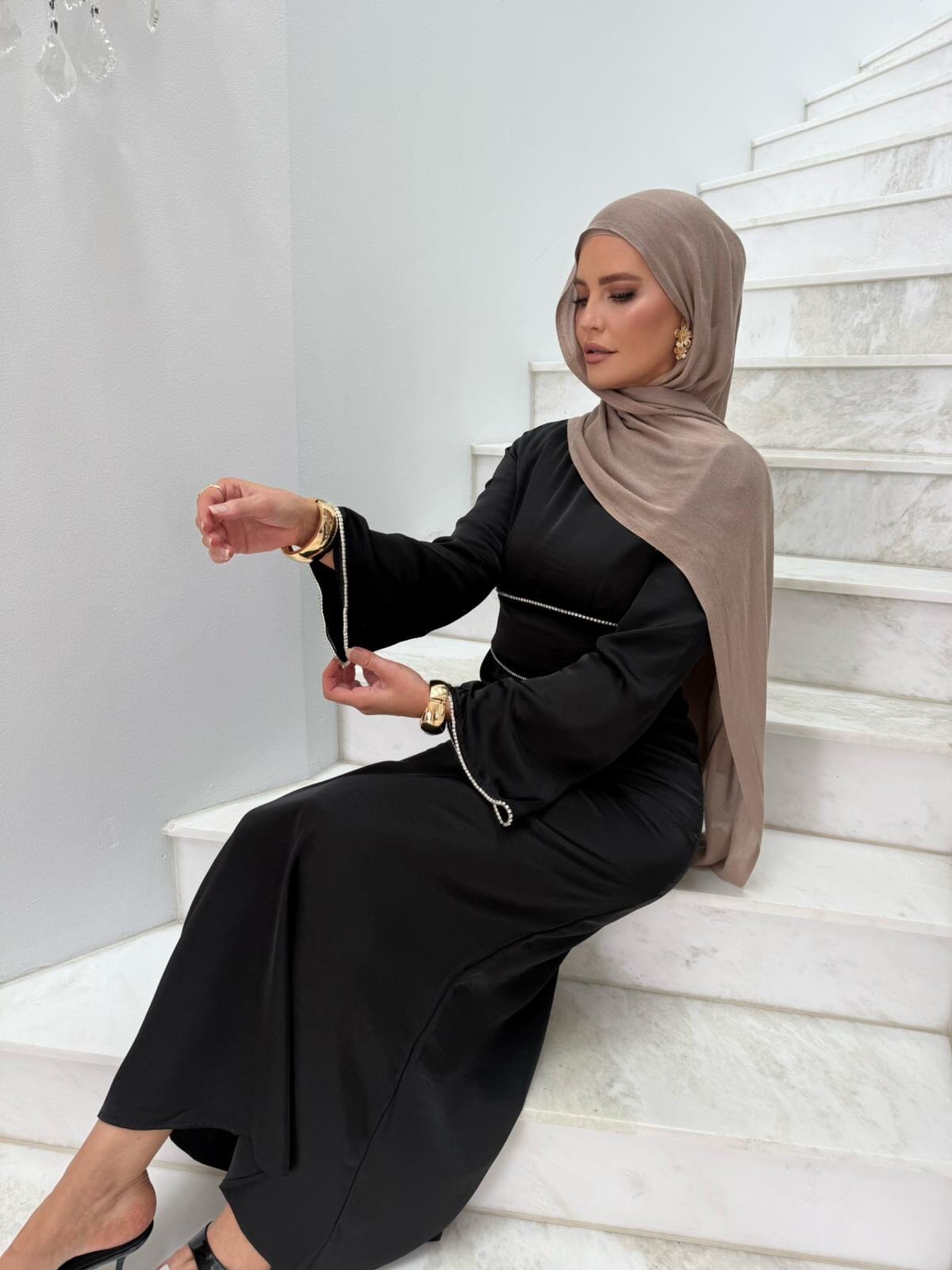 Satin Detail Dress
