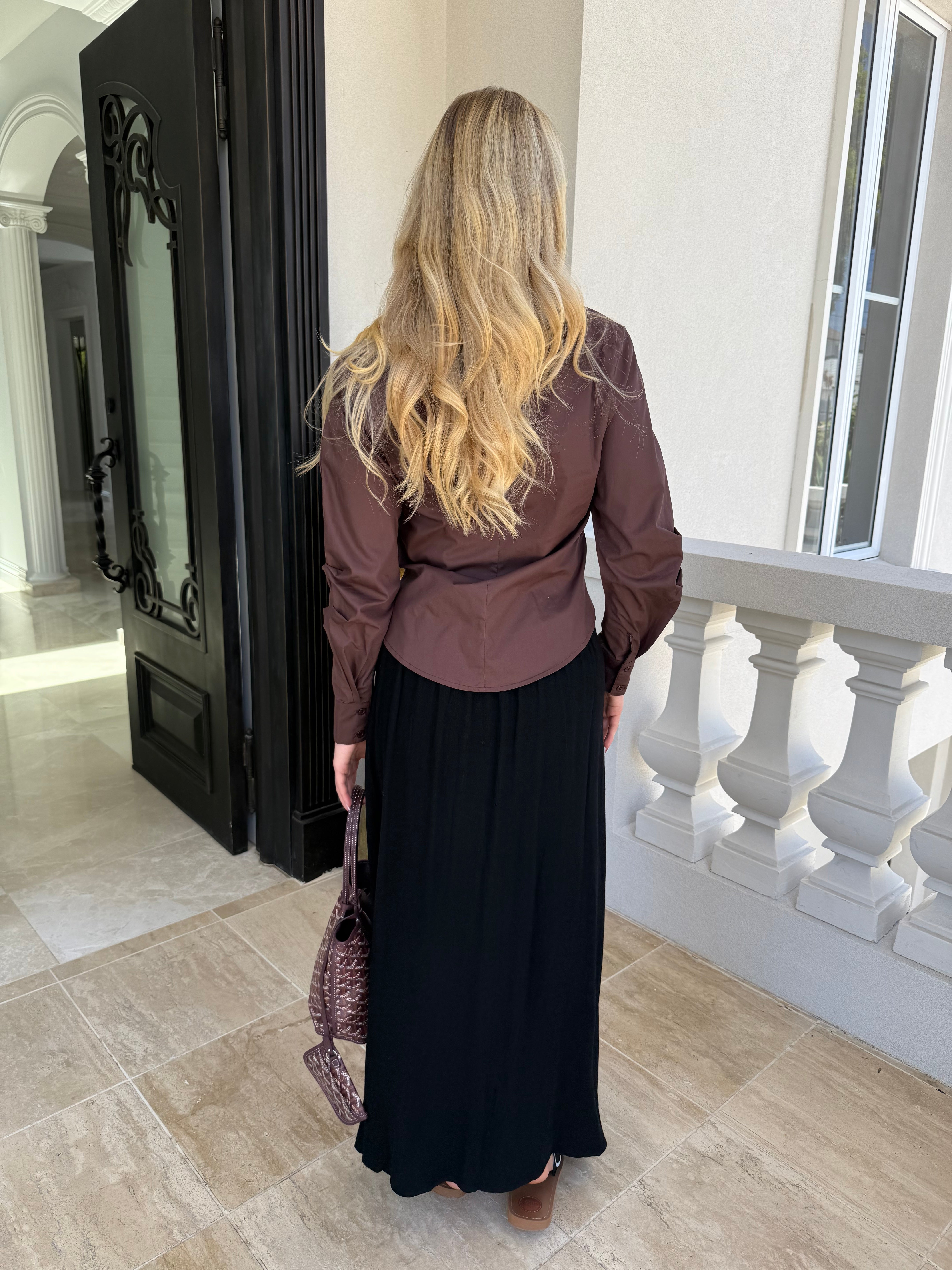 Gathered Button Shirt