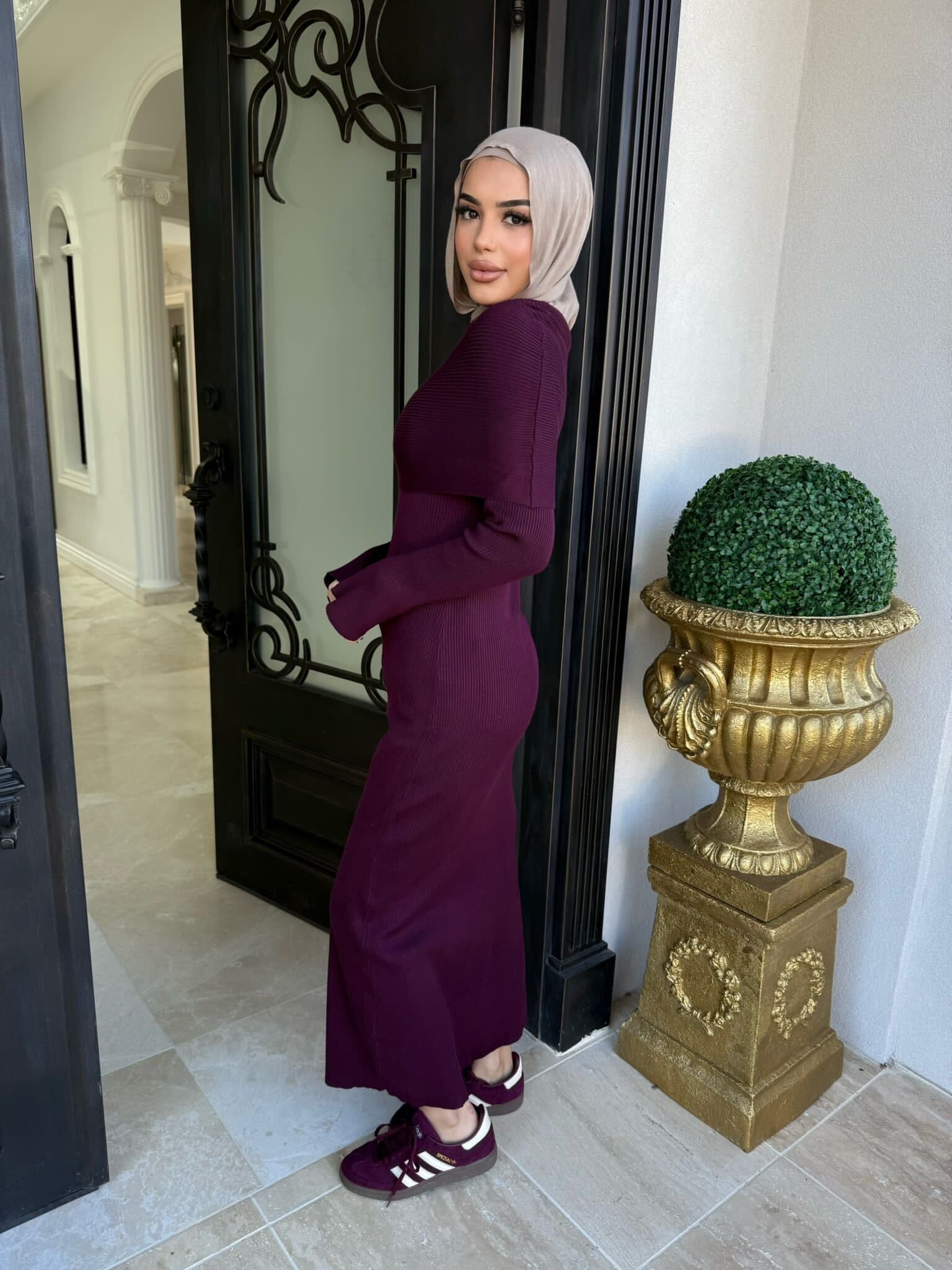Ribbed Scarf Dress