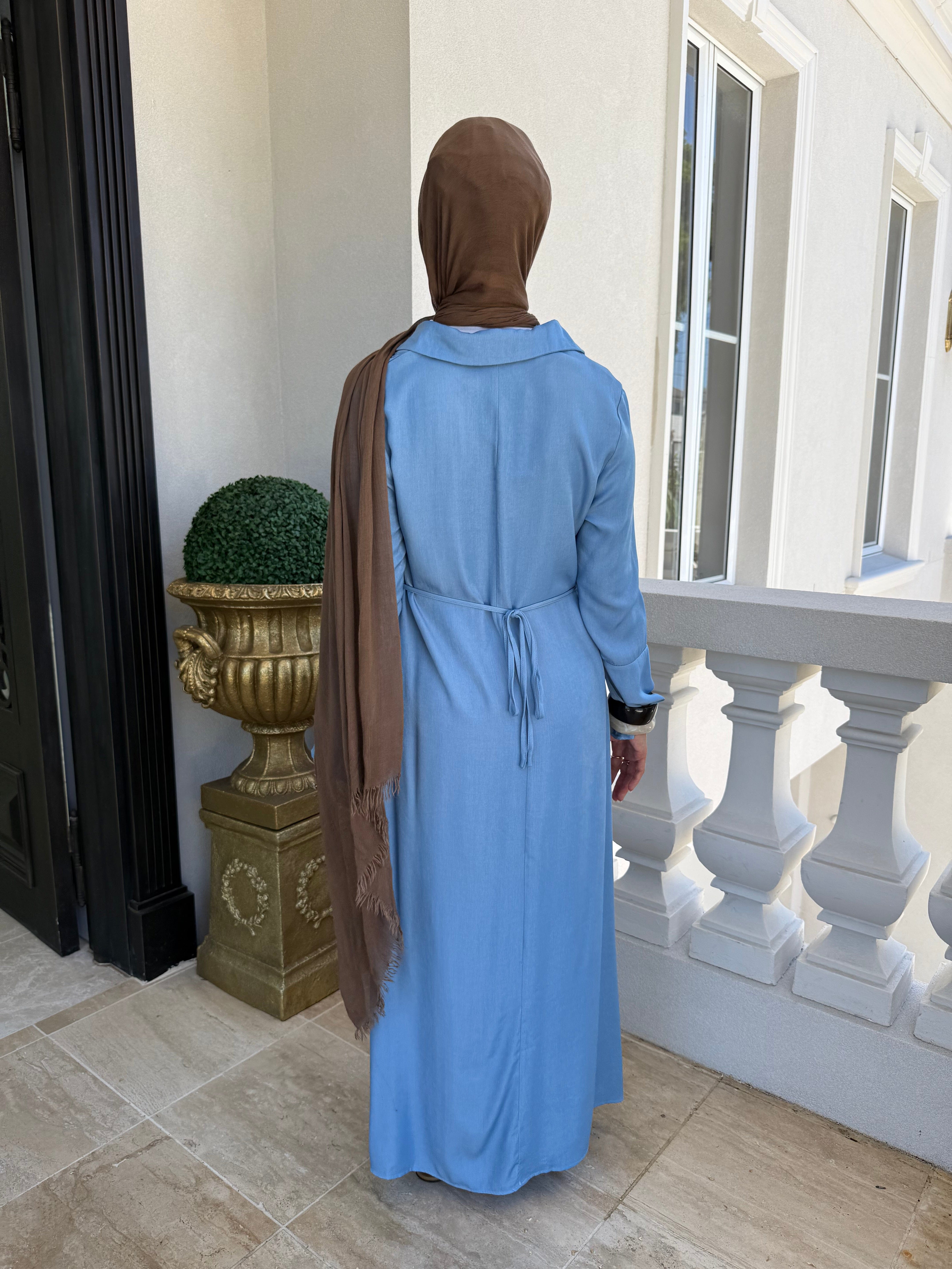 Chambray Belle Sleeve Dress