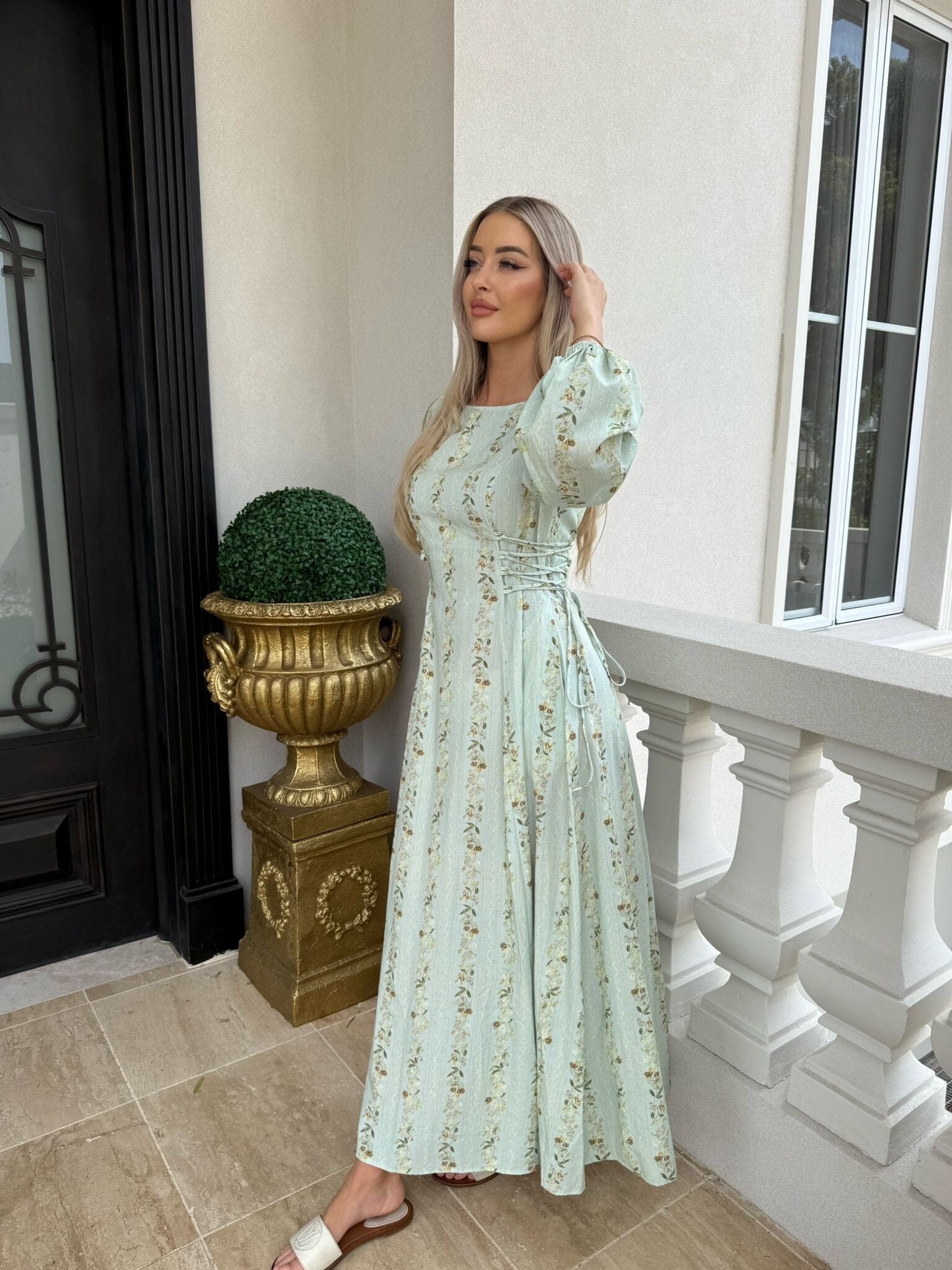 Mini Rose Mint Dress