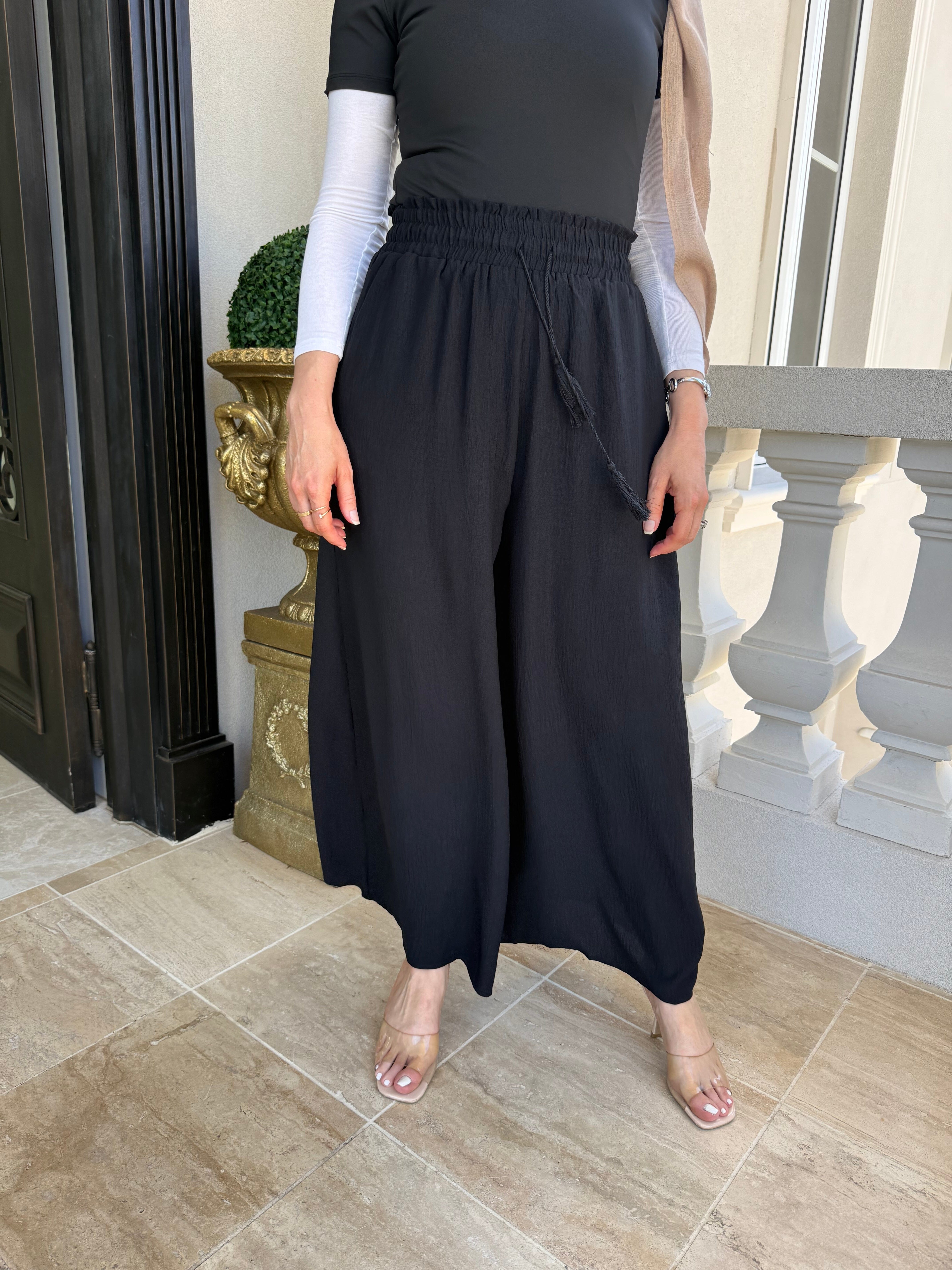 Elastic Wide Pants