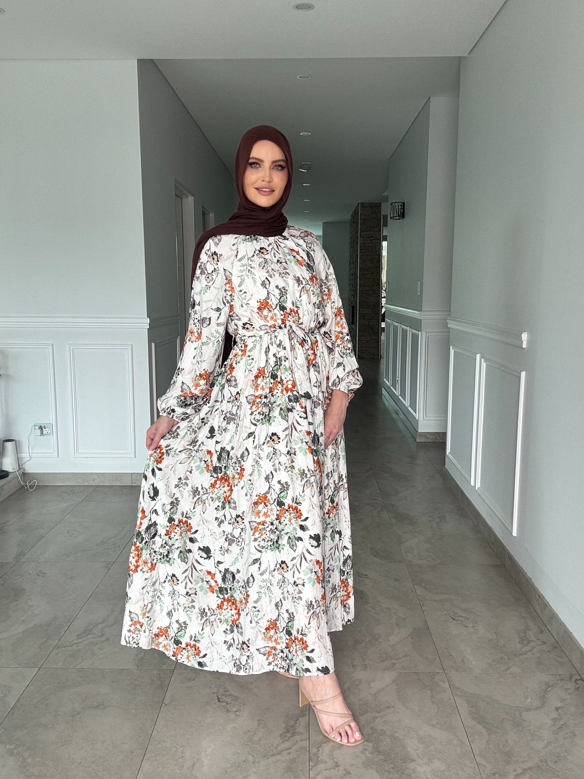 White floral Dress
