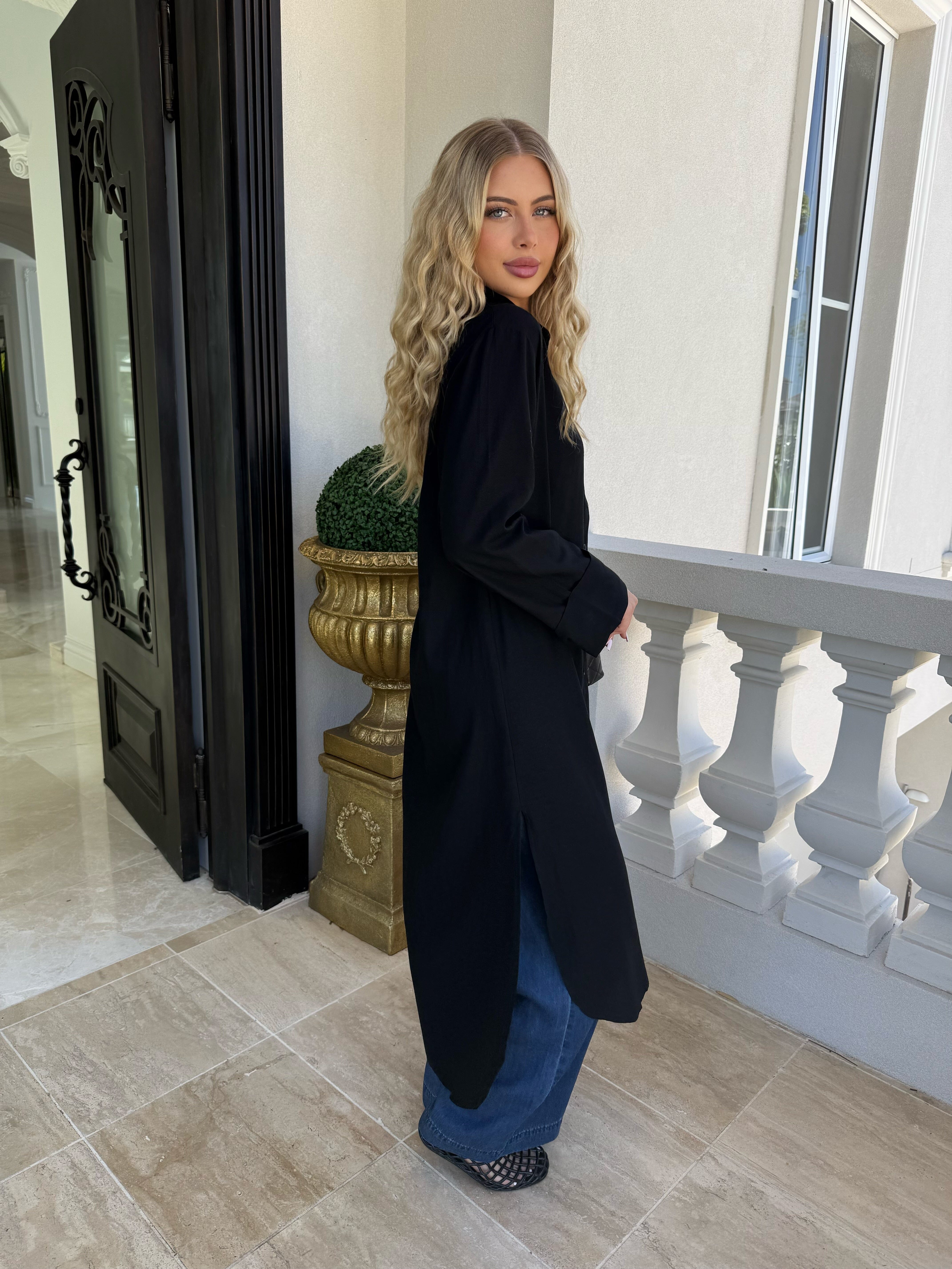 Oversized Linen Long Shirt