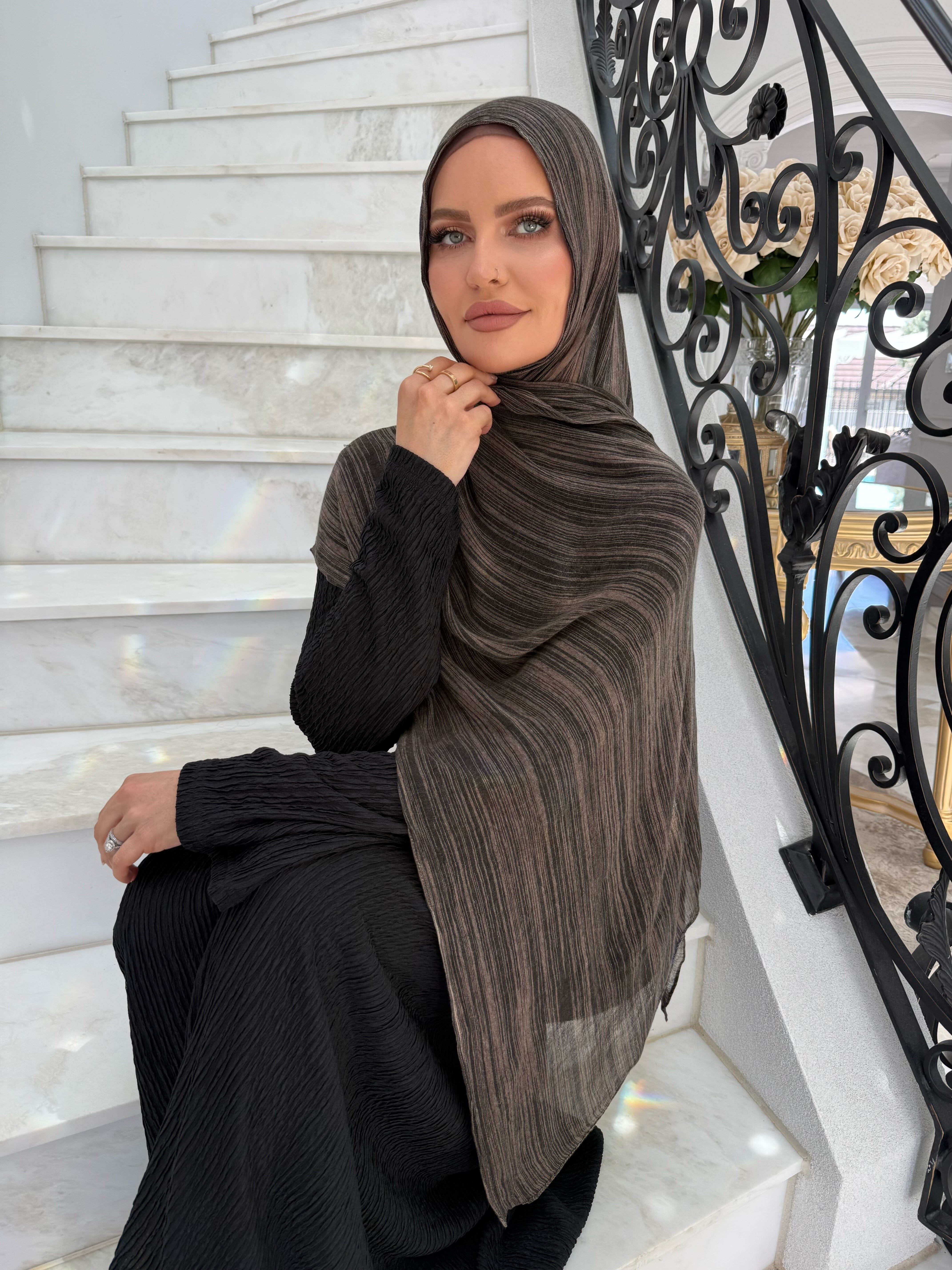 Brown Striped Crinkle