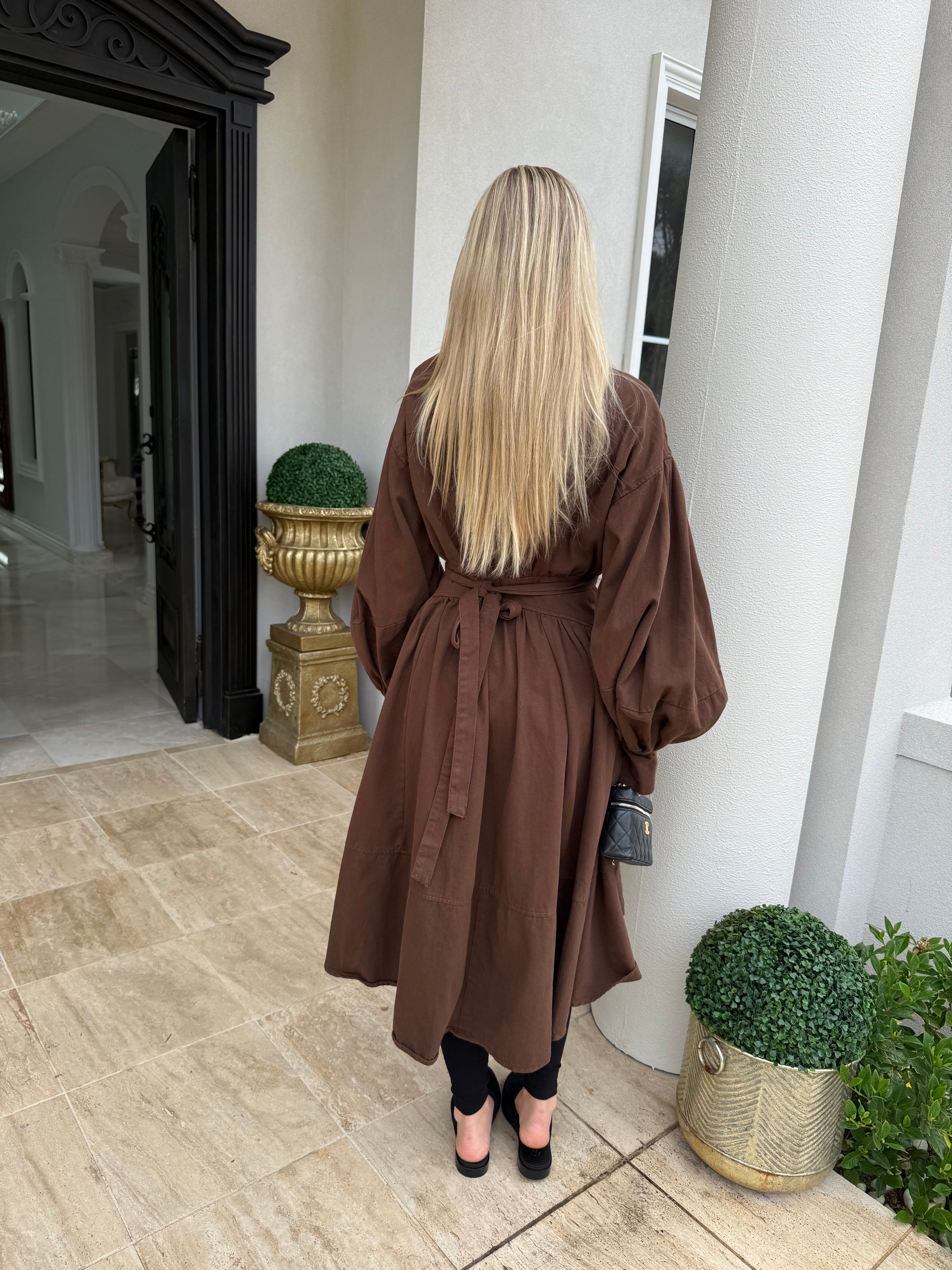 Brown Denim Dress