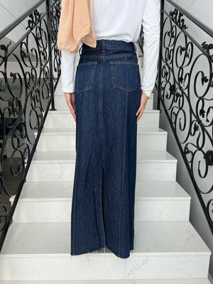 Hydra Denim Maxi Skirt