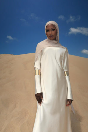 Al Sahara Slim Satin Dress