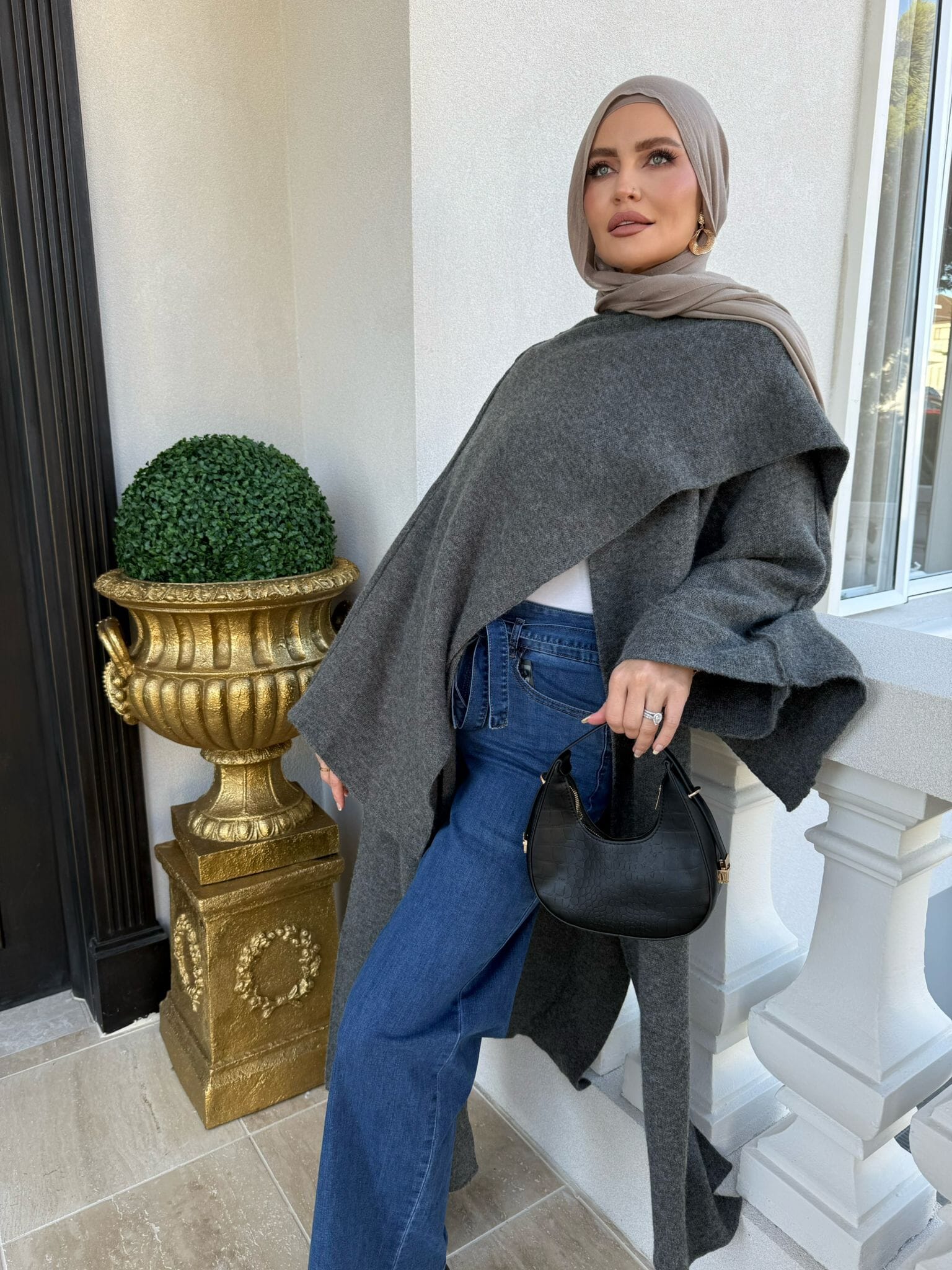 Scraf Poncho Coat