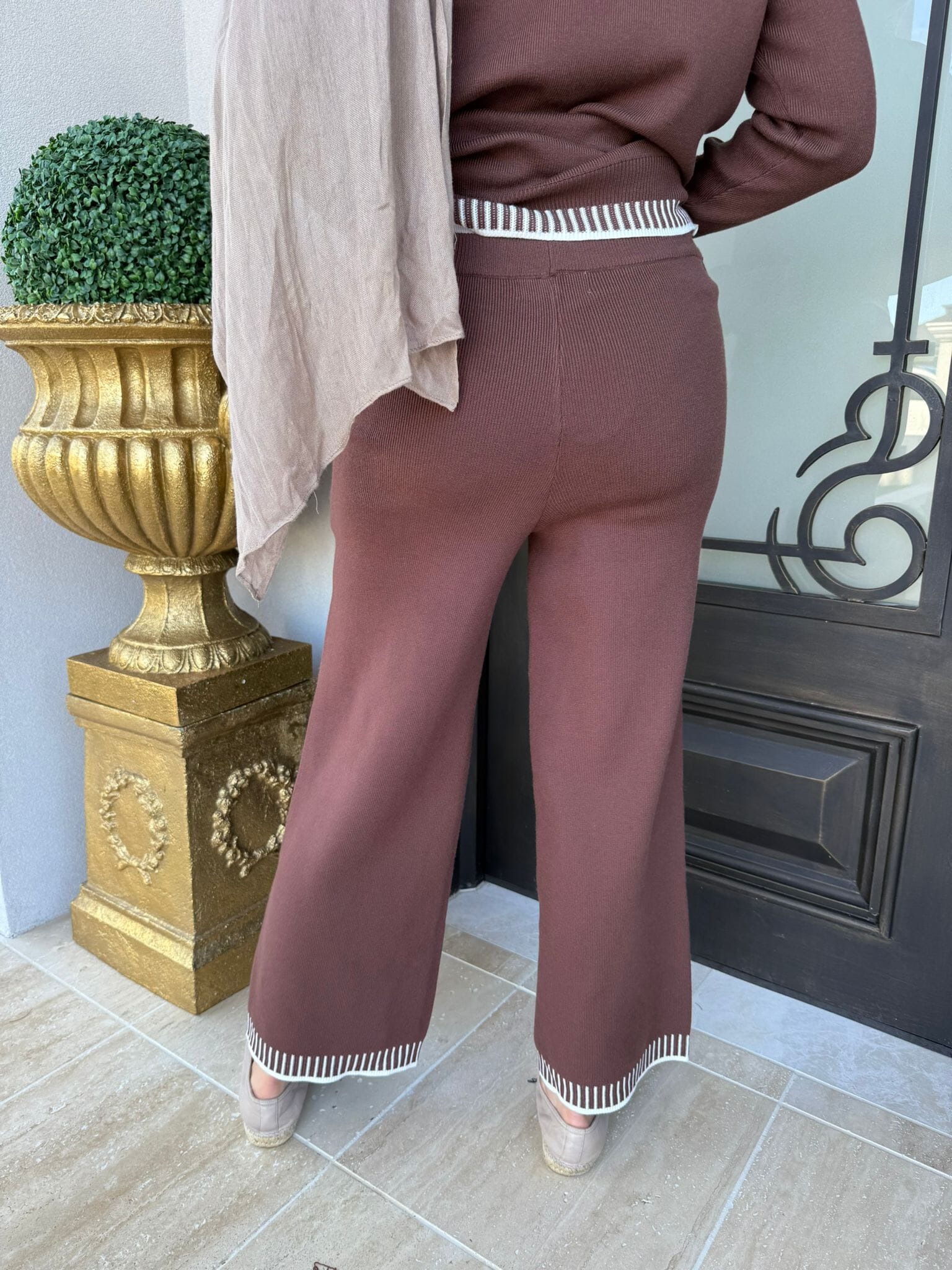Trimmed Knit Set