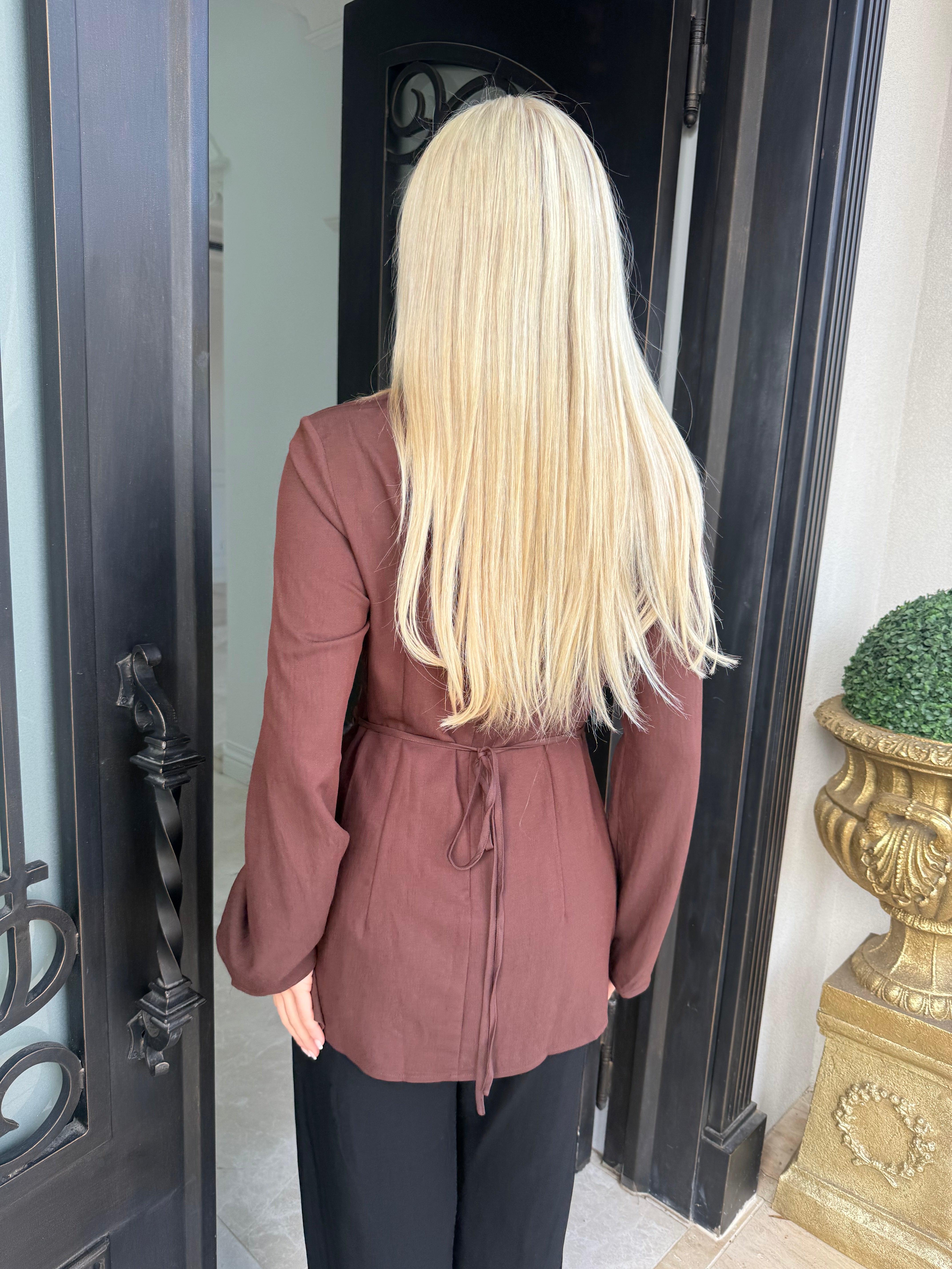 Gathered Rayon Blouse